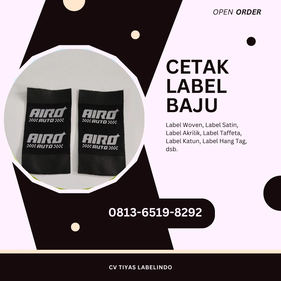 Cetak Label Baju Singkawang, 0813-6519-8292 (WA)