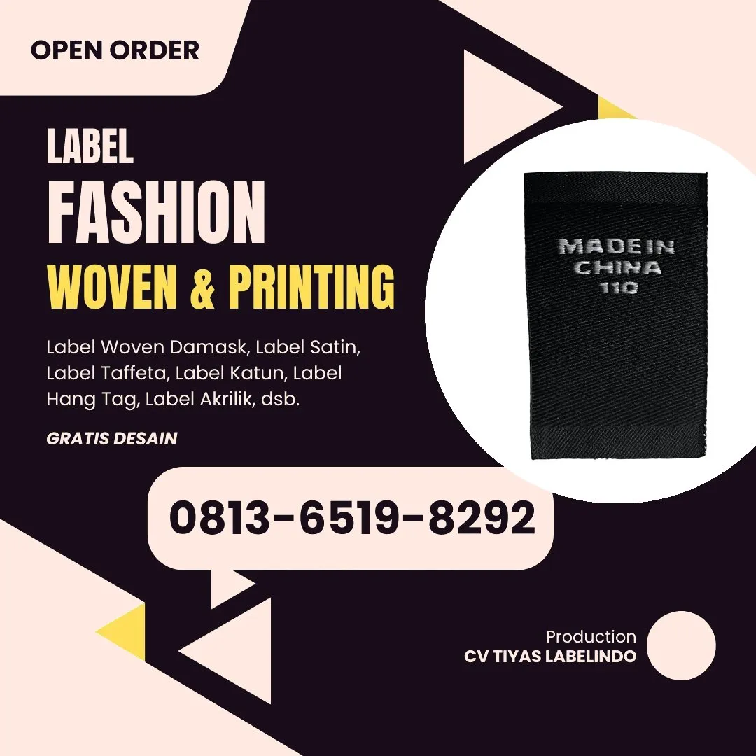 Cetak Label Baju di Hulu Sungai Selatan, Label Woven Hulu Sungai Selatan, Bikin Label Baju Hulu Sungai Selatan, Pembuatan Label Baju Hulu Sungai Selatan, Pesan Label Merk Baju Hulu Sungai Selatan Cetak Label Hulu Sungai Selatan, Label Baju Terdekat Hulu Sungai Selatan