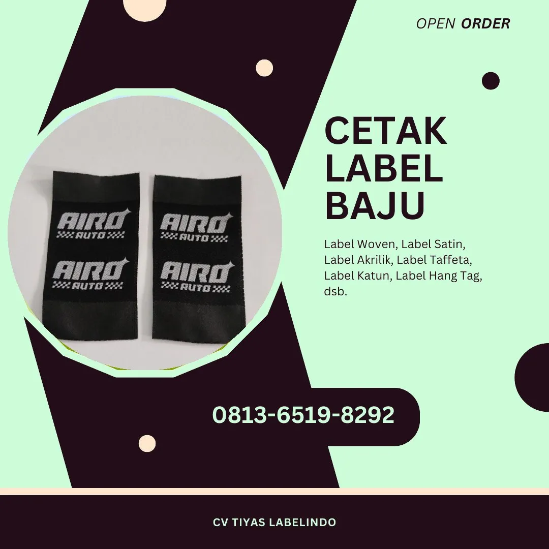 Cetak Label Baju Hulu Sungai Tengah, 0813-6519-8292 (WA)