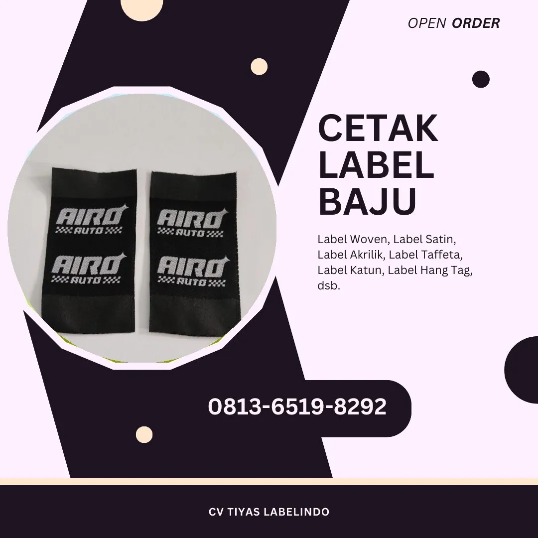 Cetak Label Baju Hulu Sungai Utara, 0813-6519-8292 (WA)