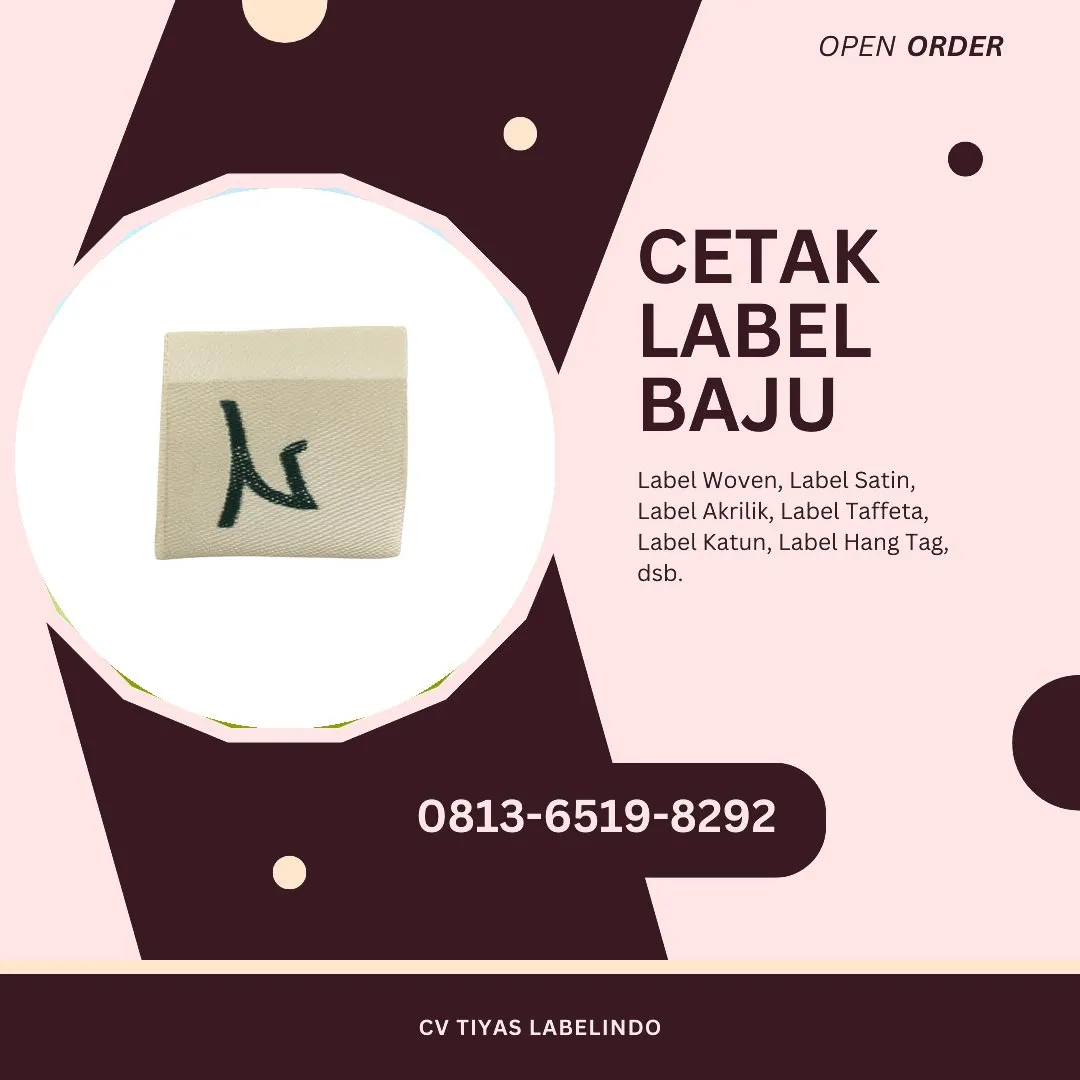 Cetak Label Baju Tabalong, 0813-6519-8292 (WA)