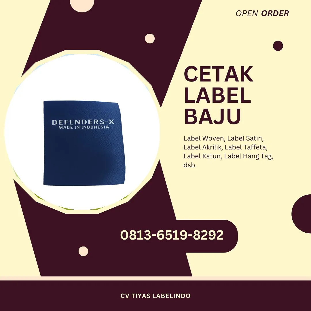 Cetak Label Baju Tanah Laut, 0813-6519-8292 (WA)