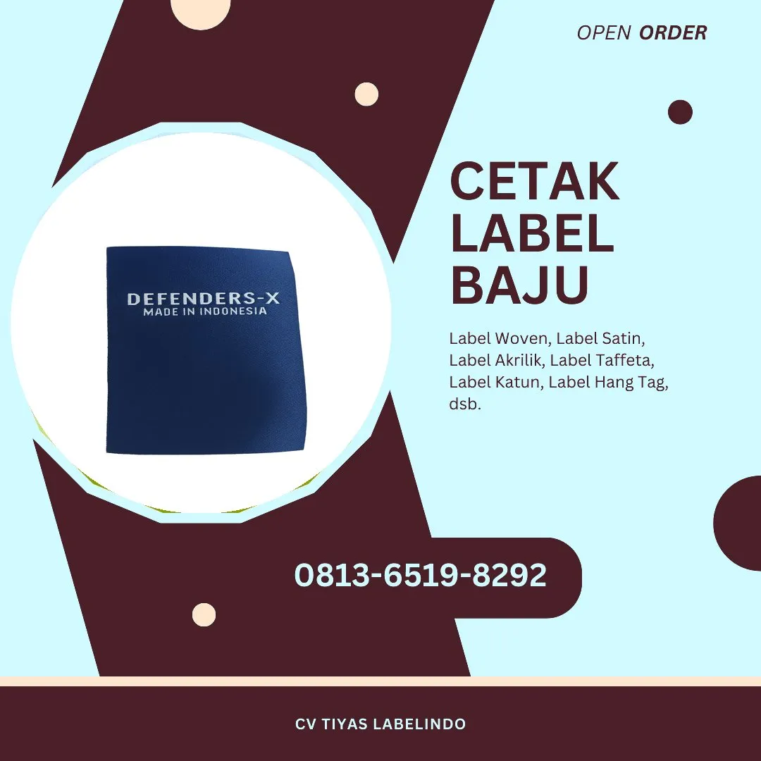 Cetak Label Baju Tapin, 0813-6519-8292 (WA)