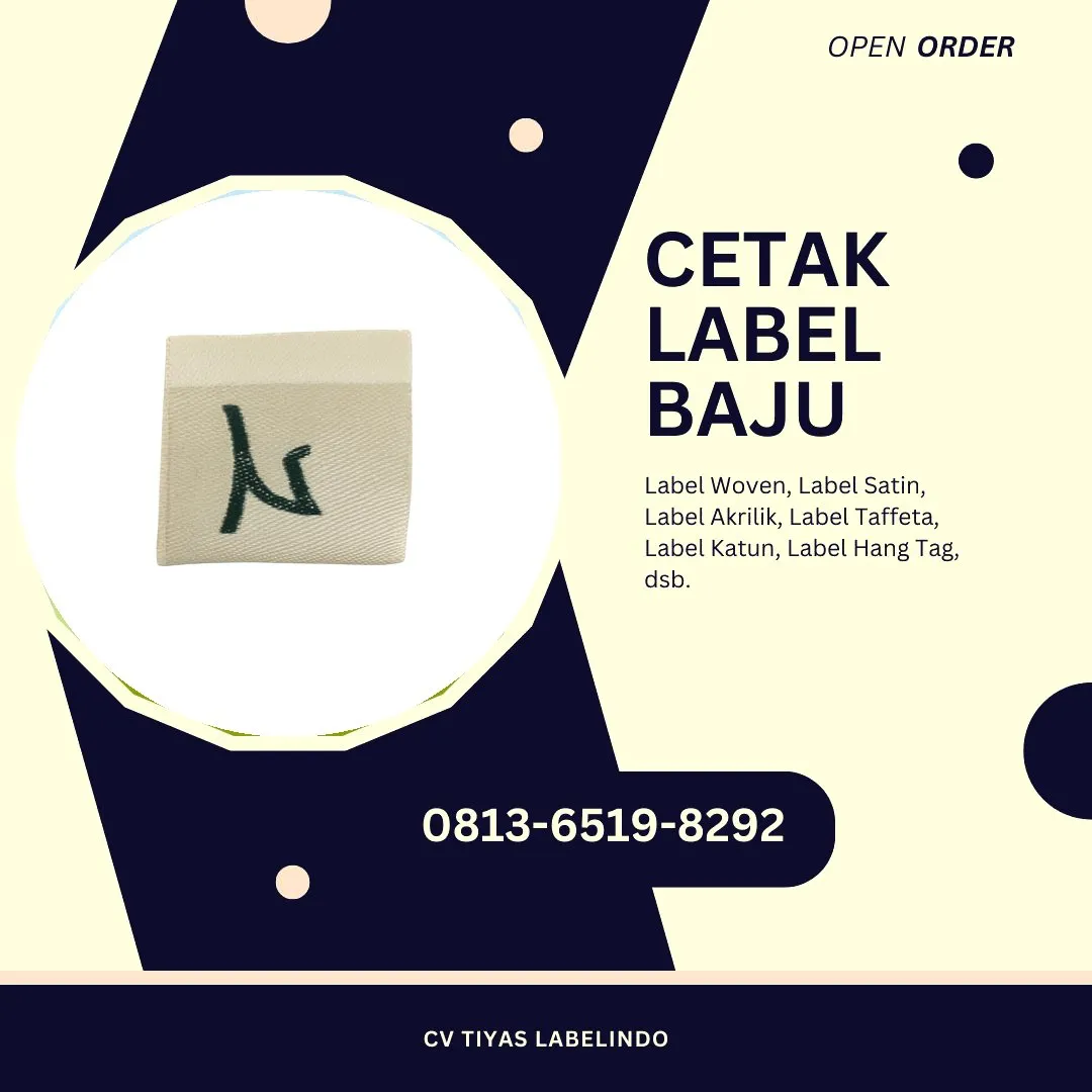 Cetak Label Baju Banjarmasin, 0813-6519-8292 (WA)