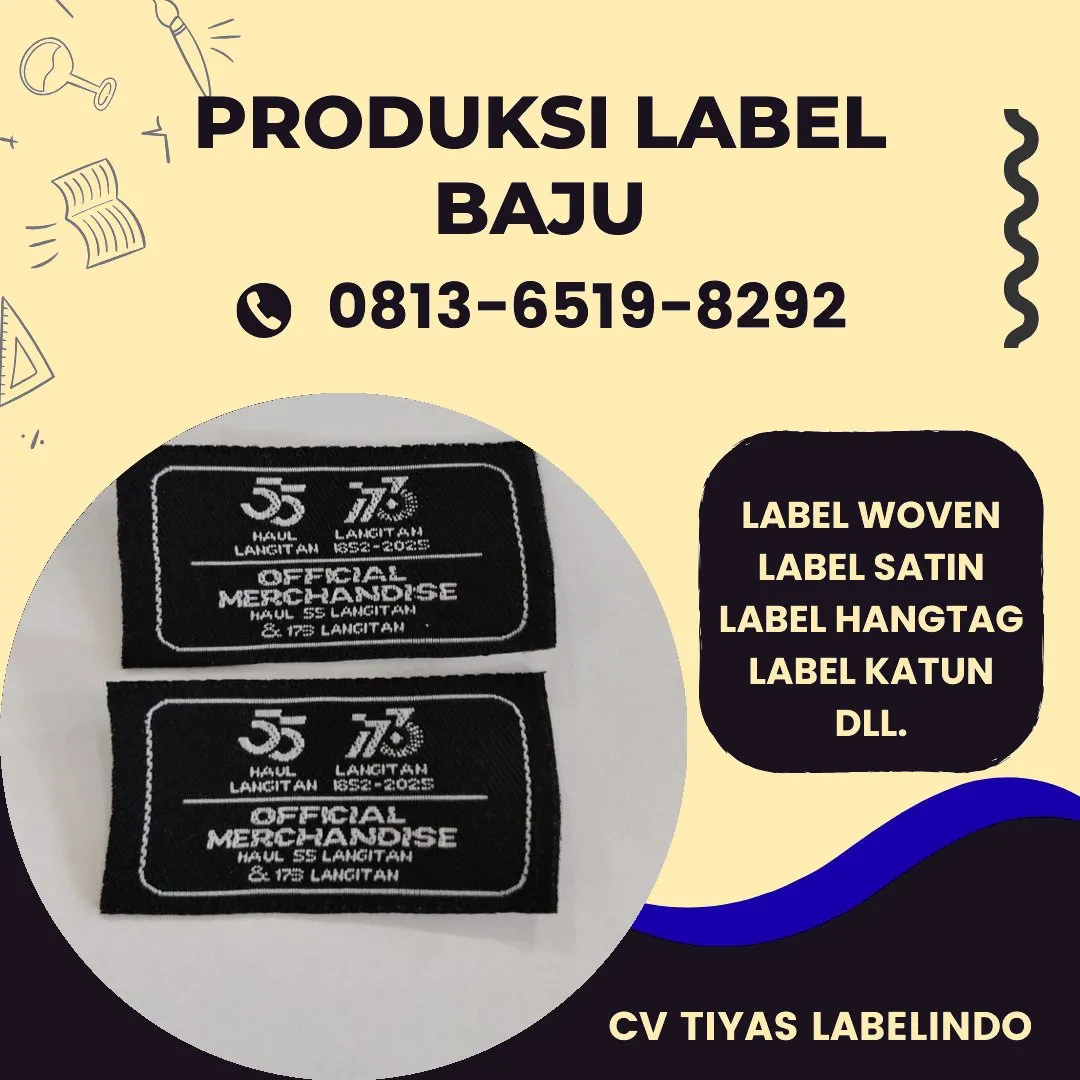Cetak Label Baju di Banjarmasin, Label Woven Banjarmasin, Bikin Label Baju Banjarmasin, Pembuatan Label Baju Banjarmasin, Pesan Label Merk Baju Banjarmasin Cetak Label Banjarmasin, Label Baju Terdekat Banjarmasin