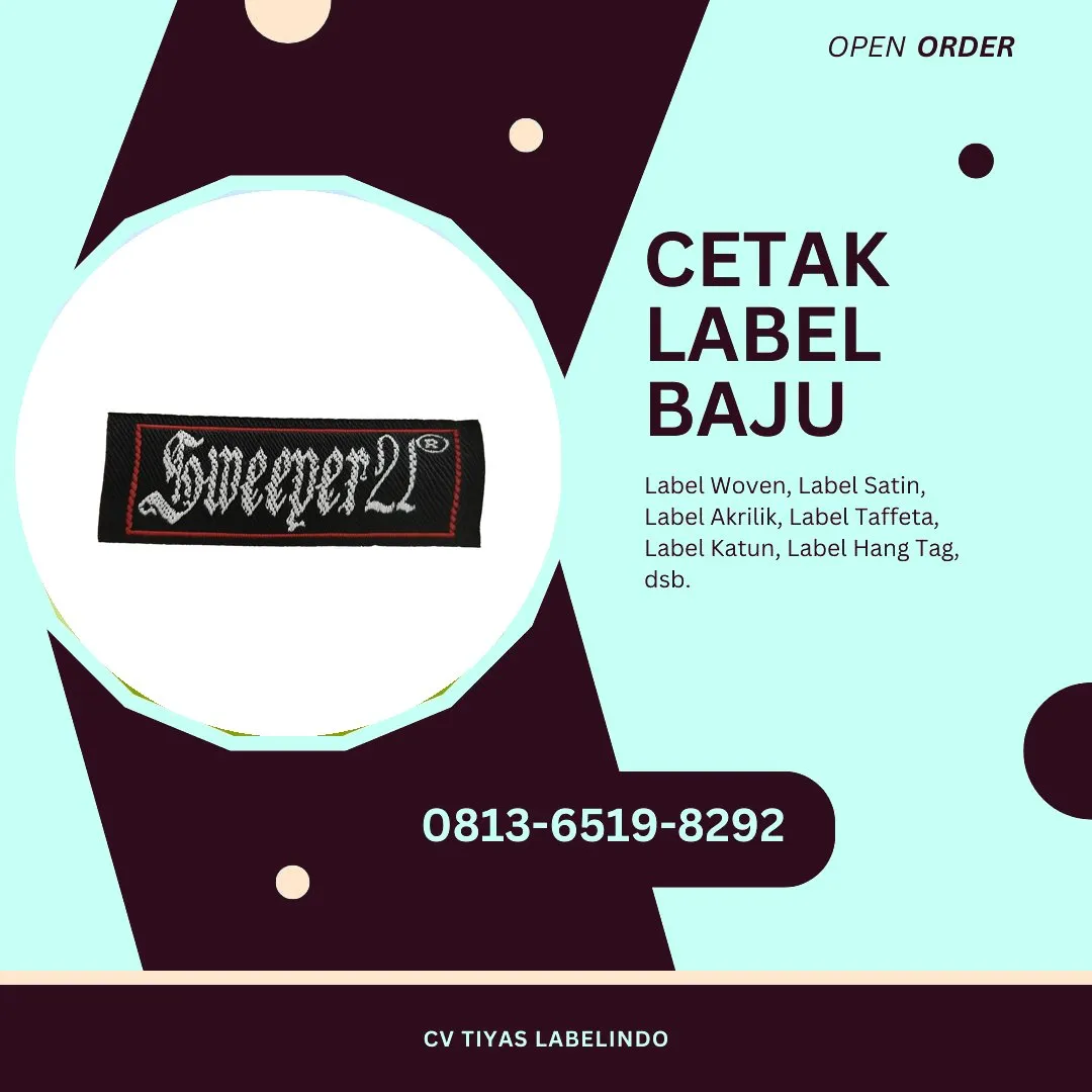 Cetak Label Baju Barito Selatan, 0813-6519-8292 (WA)
