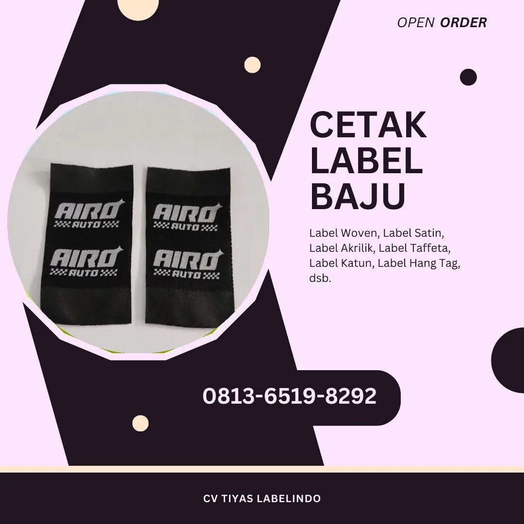 Cetak Label Baju Barito Timur, 0813-6519-8292 (WA)