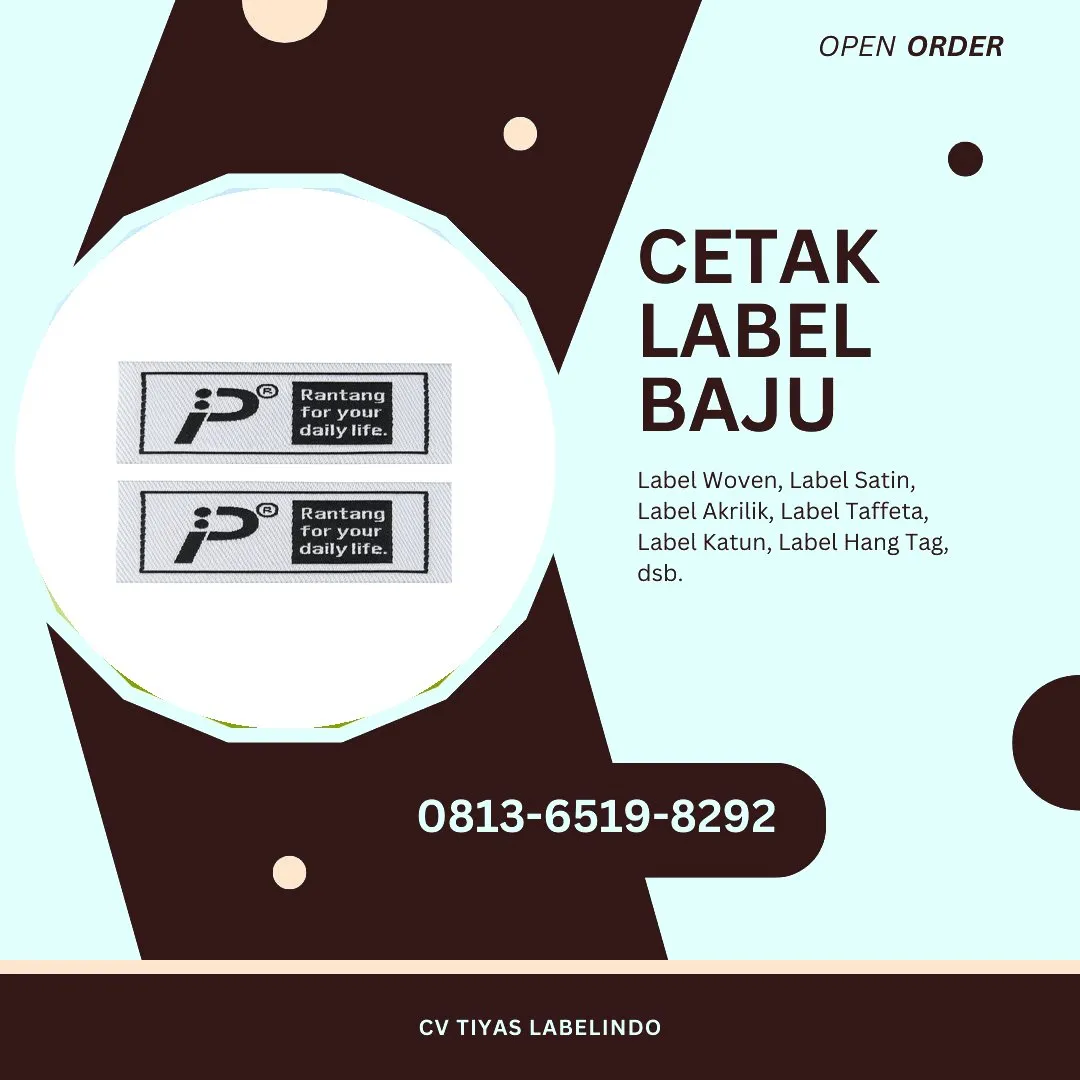 Cetak Label Baju Gunung Mas, 0813-6519-8292 (WA)