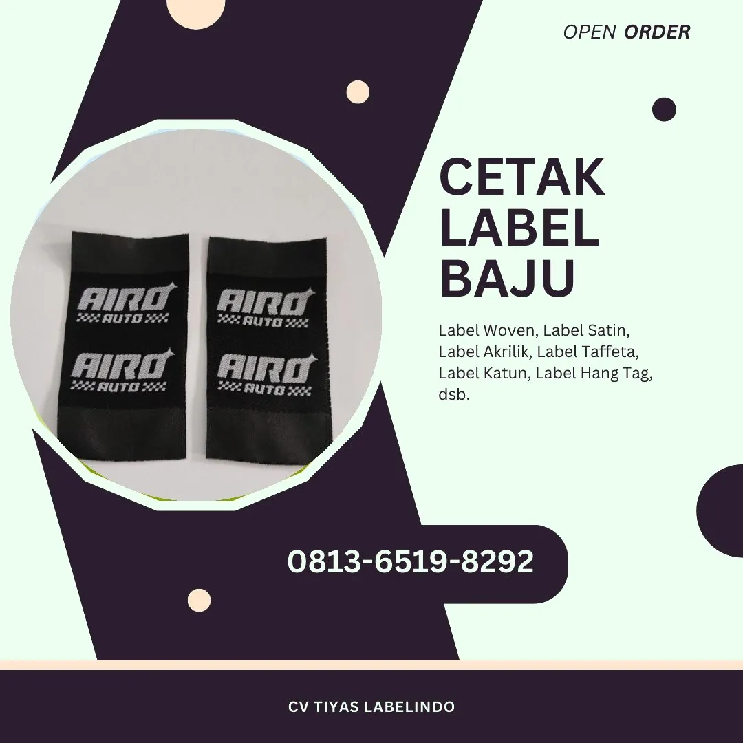 Cetak Label Baju Kapuas, 0813-6519-8292 (WA)