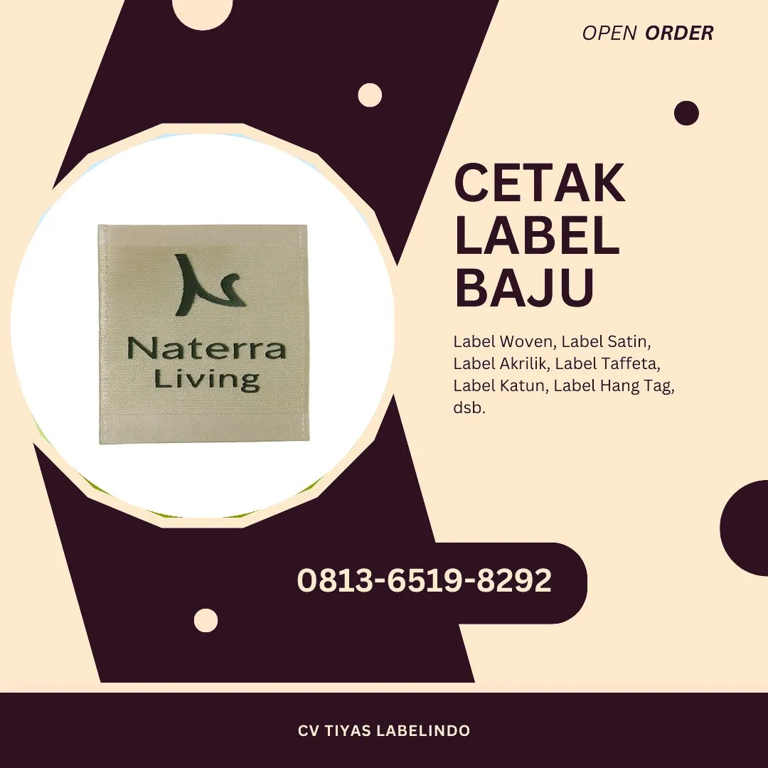 Cetak Label Baju Kotawaringin Timur, 0813-6519-8292 (WA)