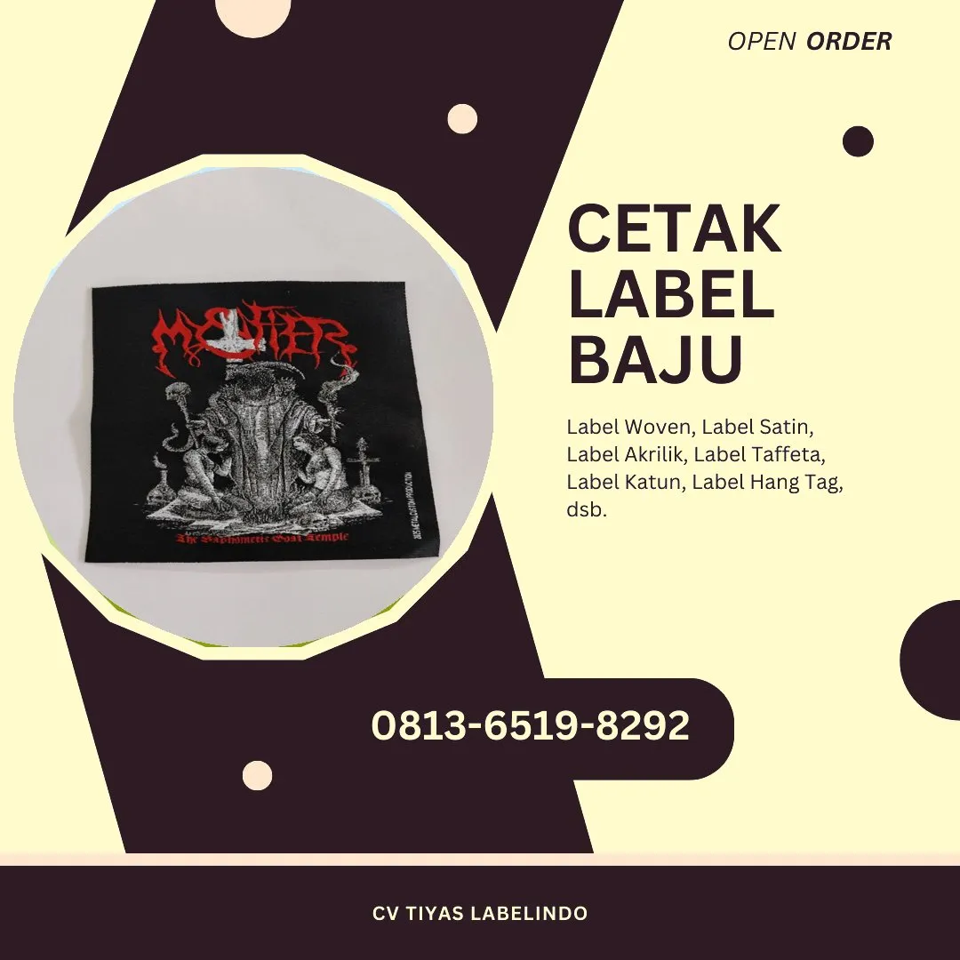 Cetak Label Baju Seruyan, 0813-6519-8292 (WA)