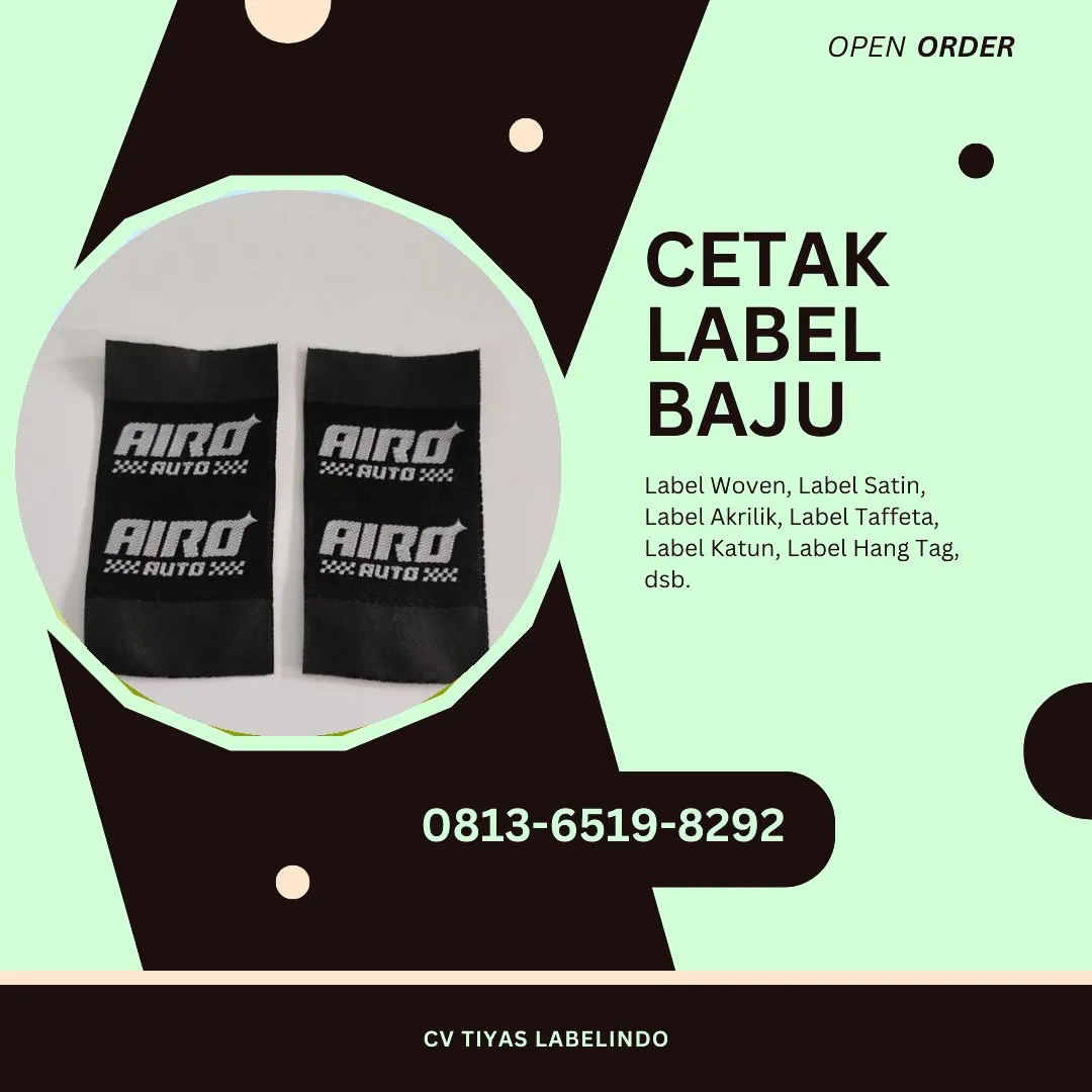 Cetak Label Baju Sukamara, 0813-6519-8292 (WA)