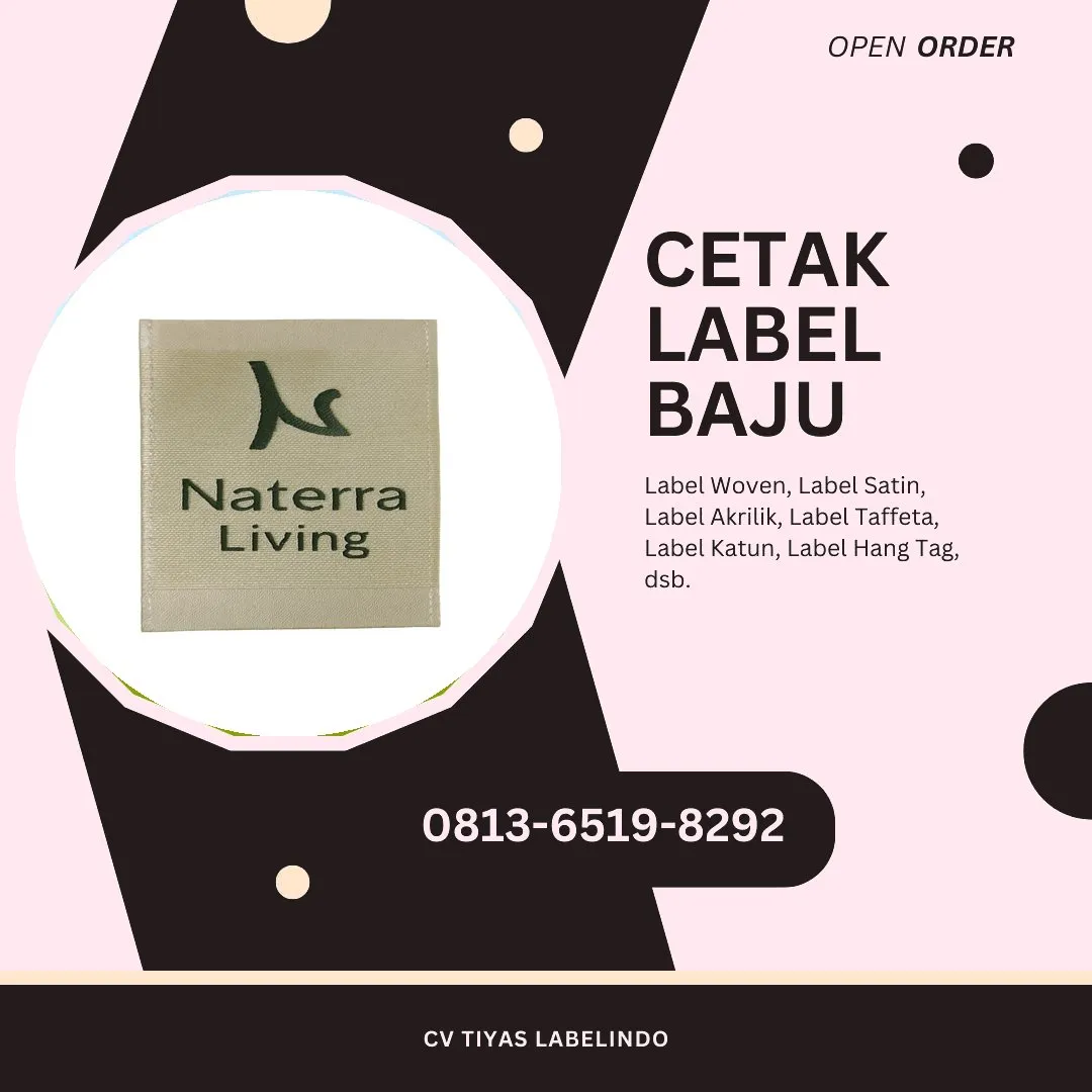 Cetak Label Baju Palangka Raya, 0813-6519-8292 (WA)