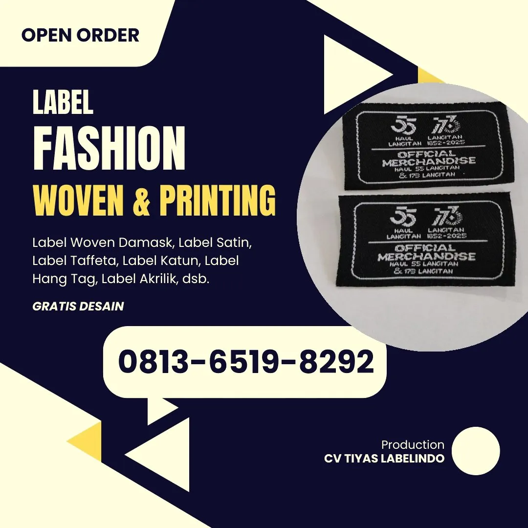 Cetak Label Baju di Berau, Label Woven Berau, Bikin Label Baju Berau, Pembuatan Label Baju Berau, Pesan Label Merk Baju Berau Cetak Label Berau, Label Baju Terdekat Berau