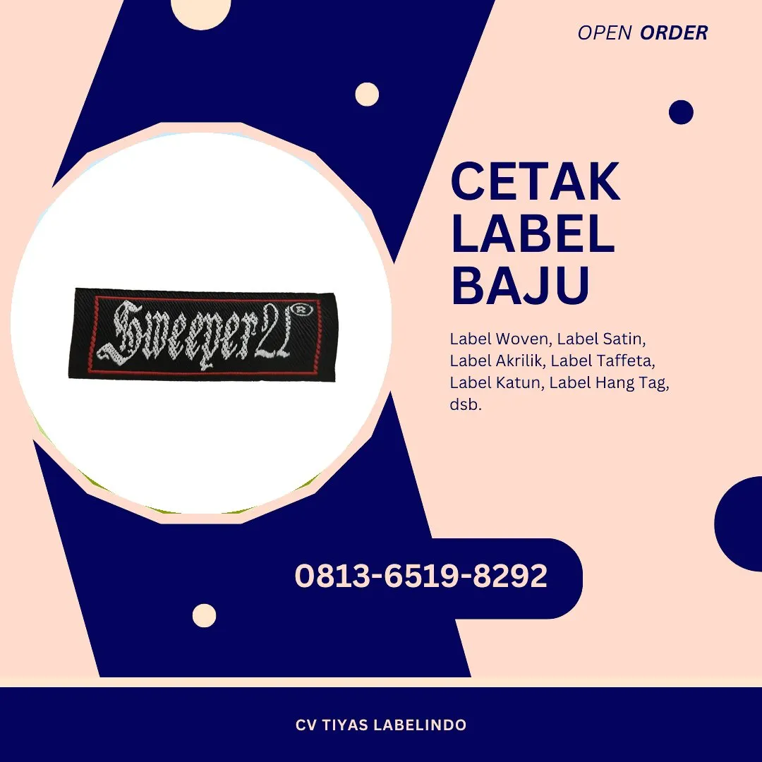 Cetak Label Baju Kutai Kartanegara, 0813-6519-8292 (WA)