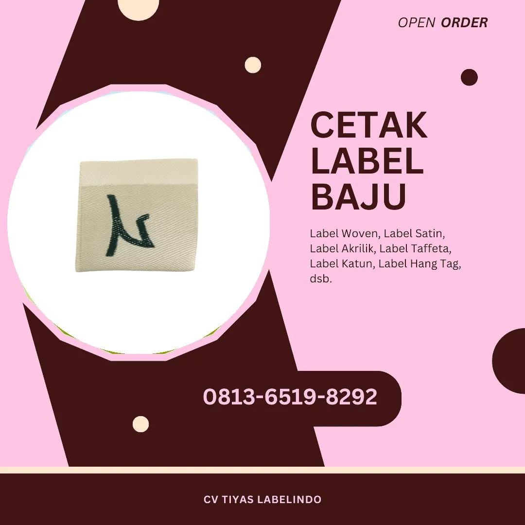 Cetak Label Baju Mahakam Ulu, 0813-6519-8292 (WA)
