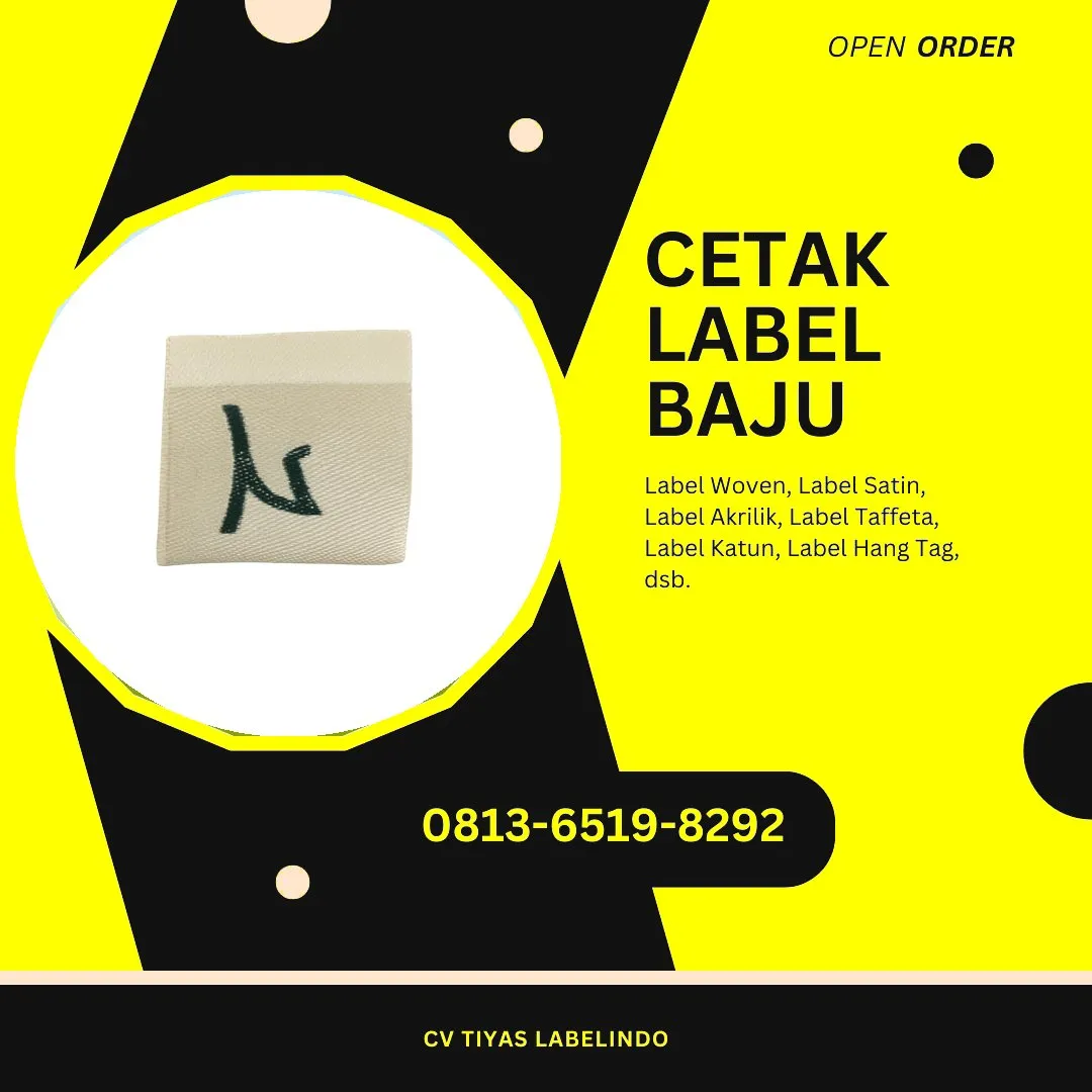 Cetak Label Baju Paser, 0813-6519-8292 (WA)