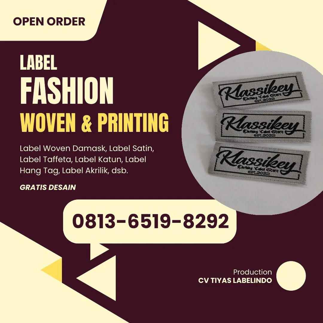 Cetak Label Baju di Penajam Paser Utara, Label Woven Penajam Paser Utara, Bikin Label Baju Penajam Paser Utara, Pembuatan Label Baju Penajam Paser Utara, Pesan Label Merk Baju Penajam Paser Utara Cetak Label Penajam Paser Utara, Label Baju Terdekat Penajam Paser Utara