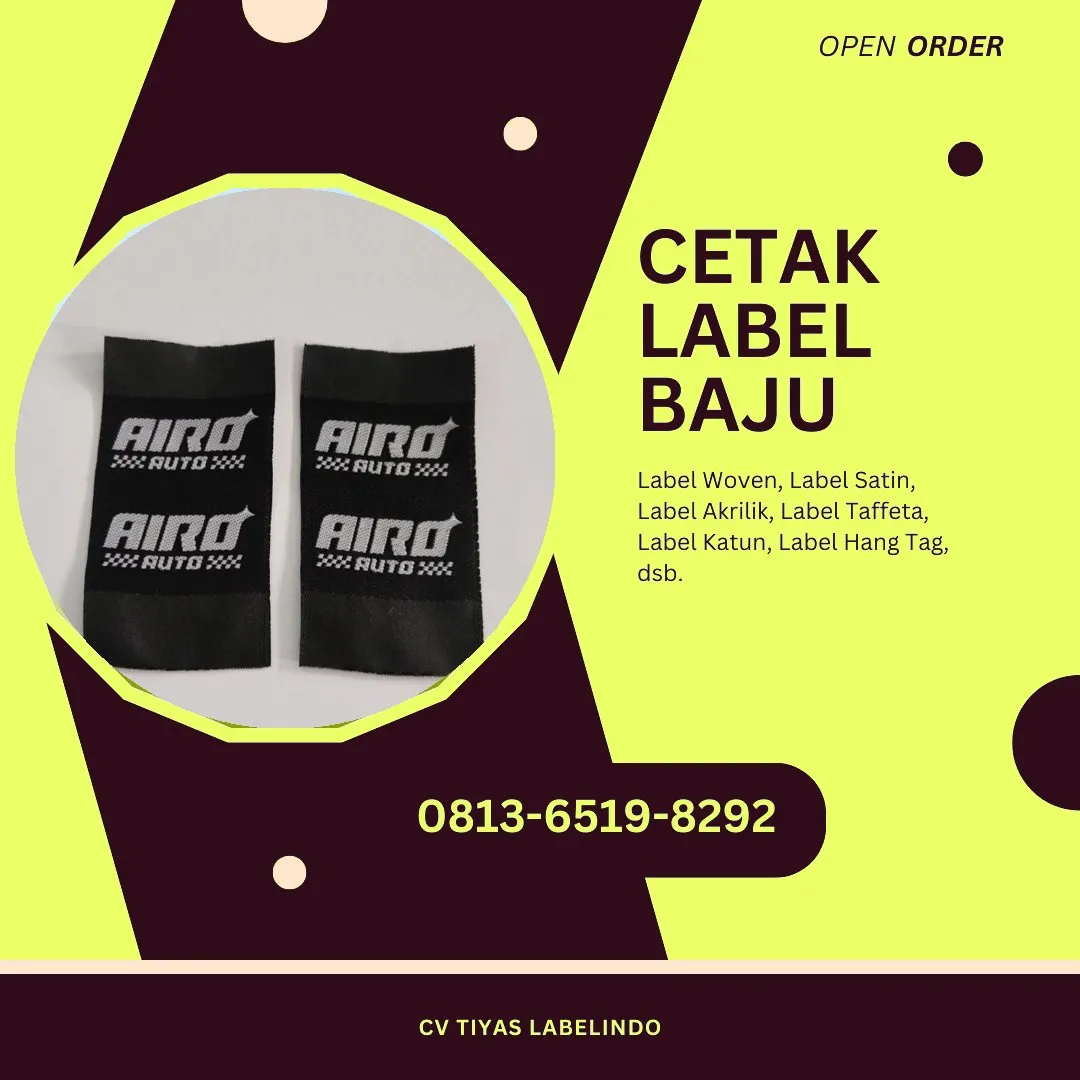 Cetak Label Baju Bontang, 0813-6519-8292 (WA)