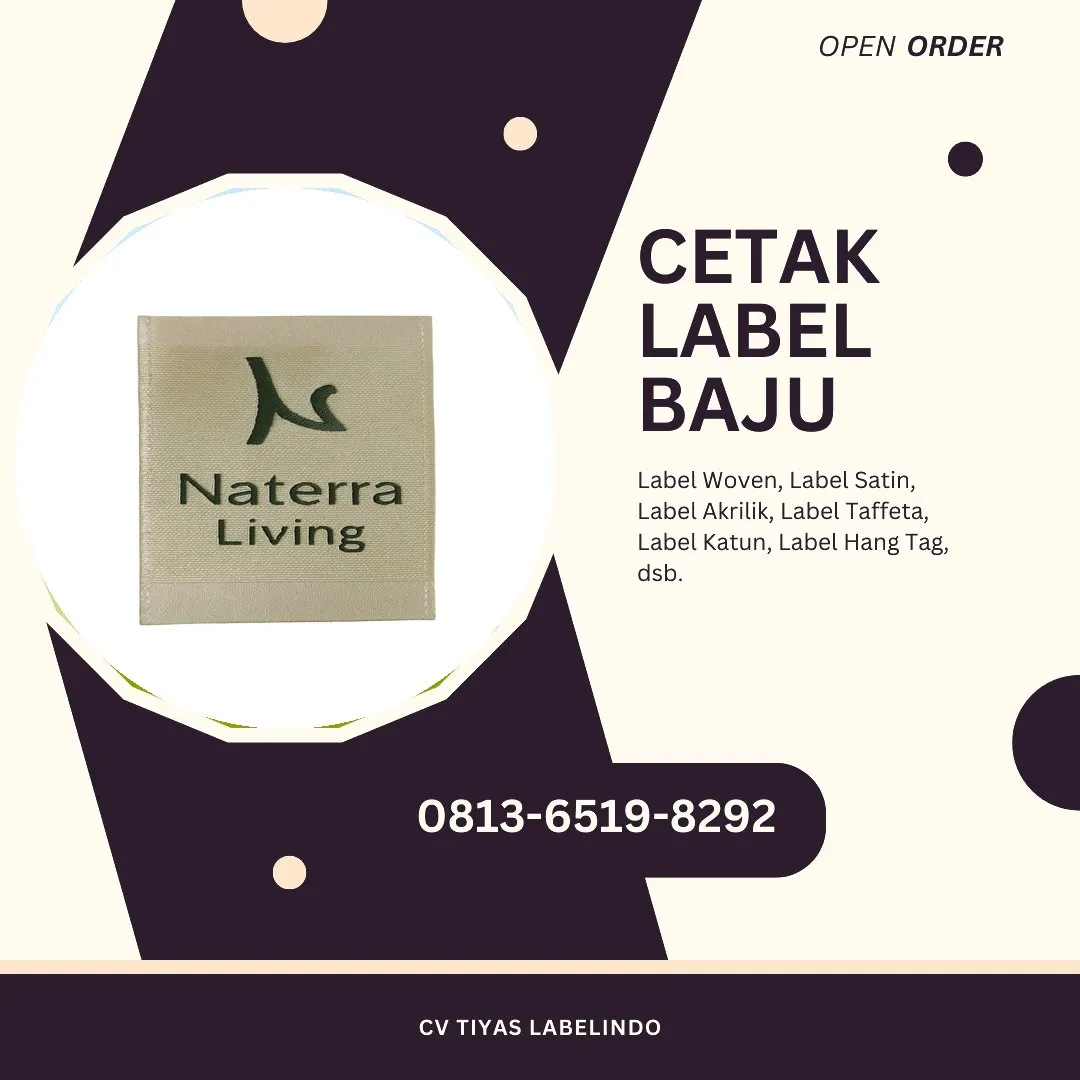 Cetak Label Baju Samarinda, 0813-6519-8292 (WA)