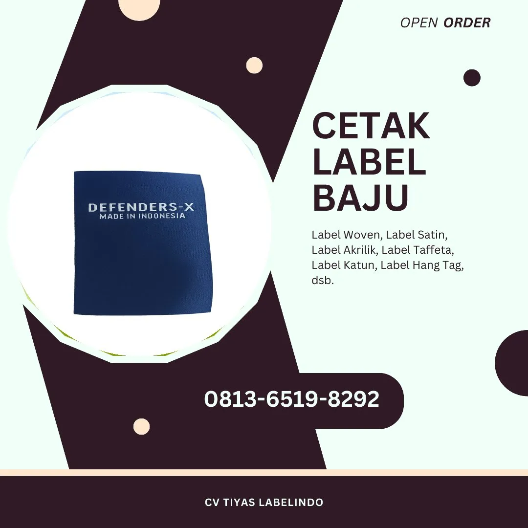 Cetak Label Baju Tarakan, 0813-6519-8292 (WA)