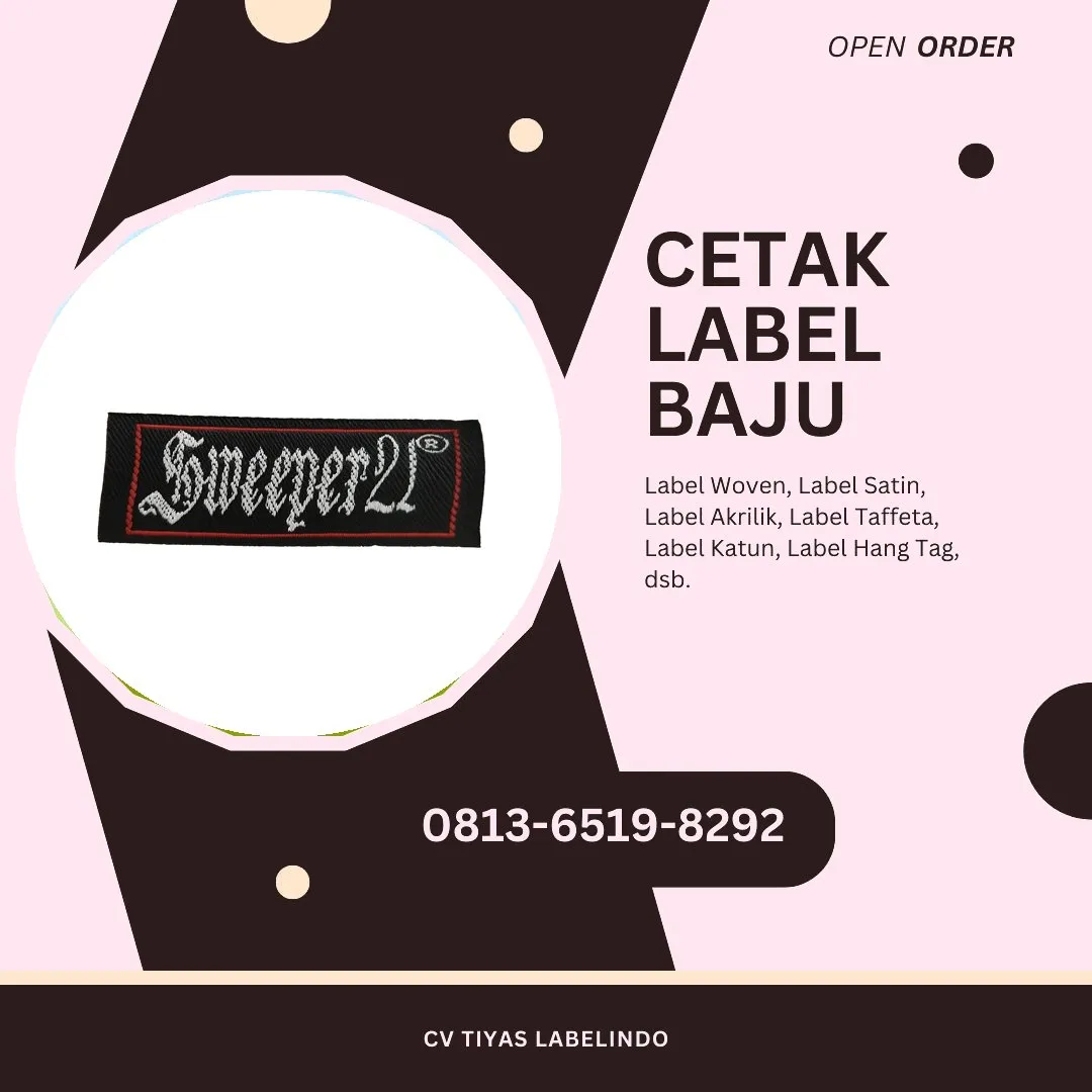 Cetak Label Baju Natuna Riau, 0813-6519-8292 (WA)