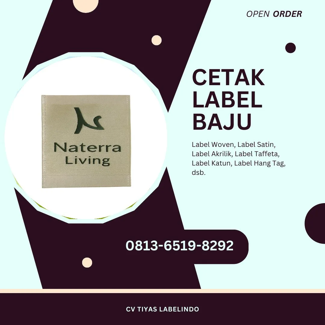 Cetak Label Baju Batam Riau, 0813-6519-8292 (WA)