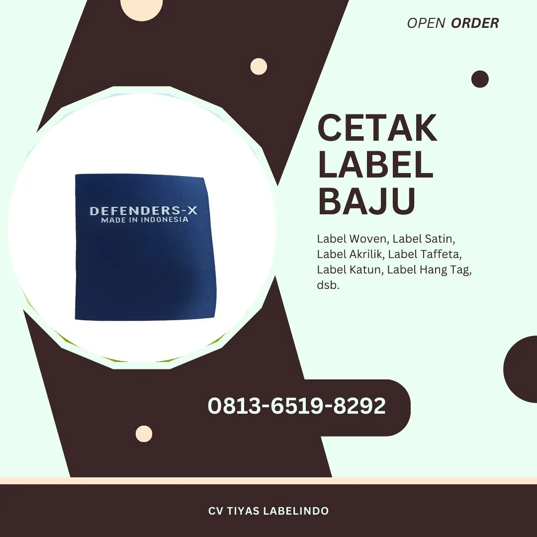 Cetak Label Baju Lampung Barat, 0813-6519-8292 (WA)