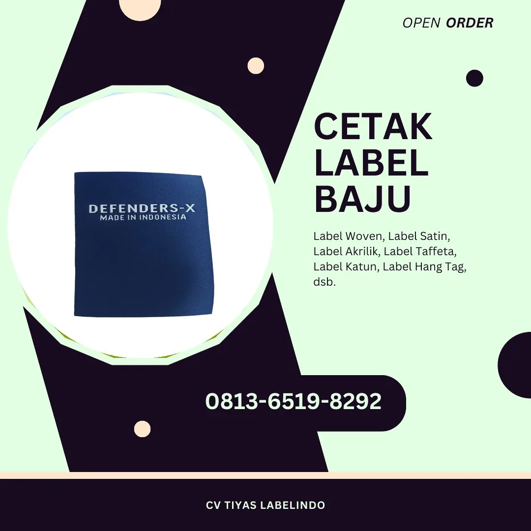 Cetak Label Baju Lampung Timur, 0813-6519-8292 (WA)