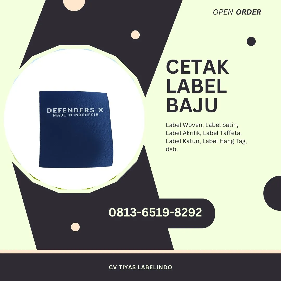 Cetak Label Baju Lampung Utara, 0813-6519-8292 (WA)