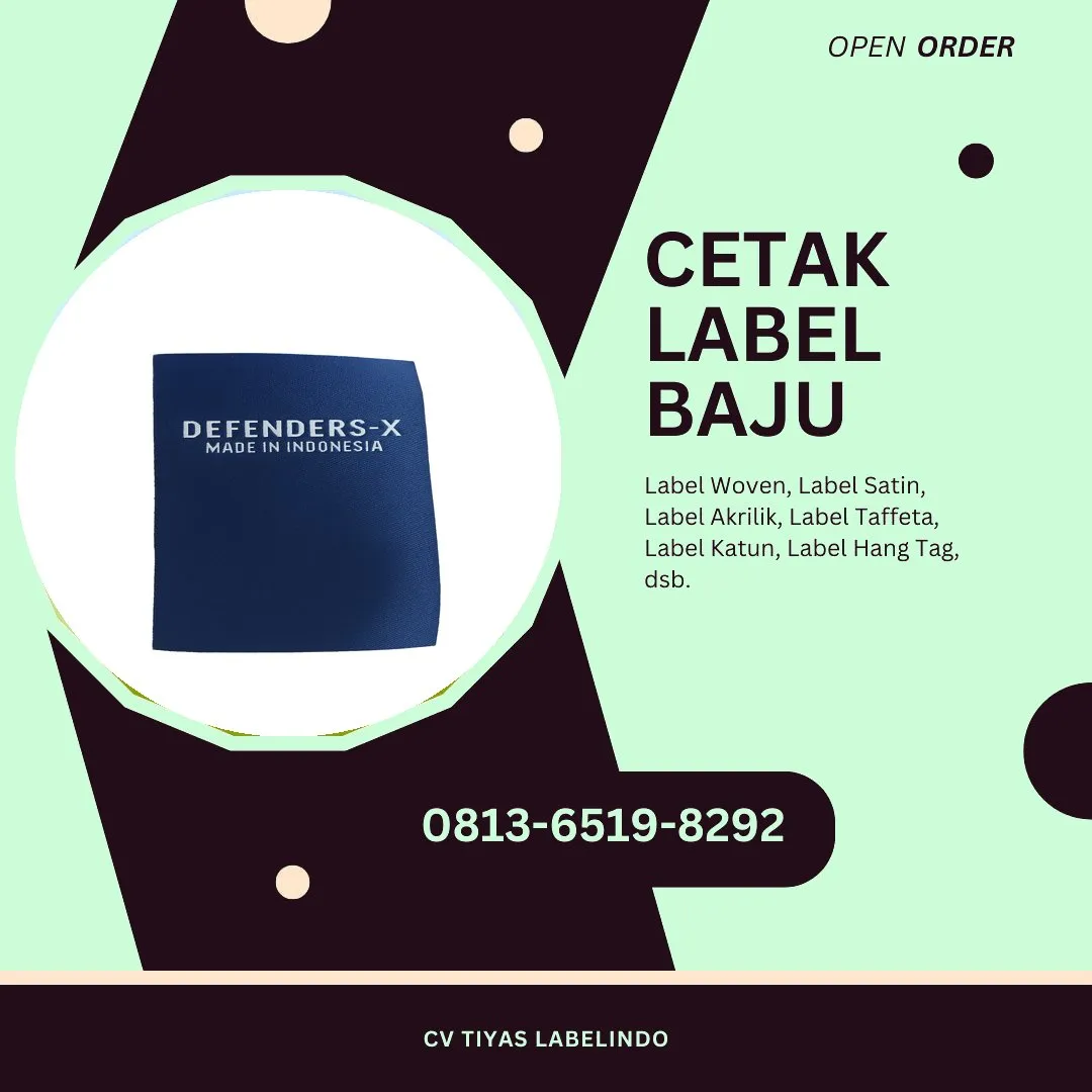 Cetak Label Baju Mesuji, 0813-6519-8292 (WA)