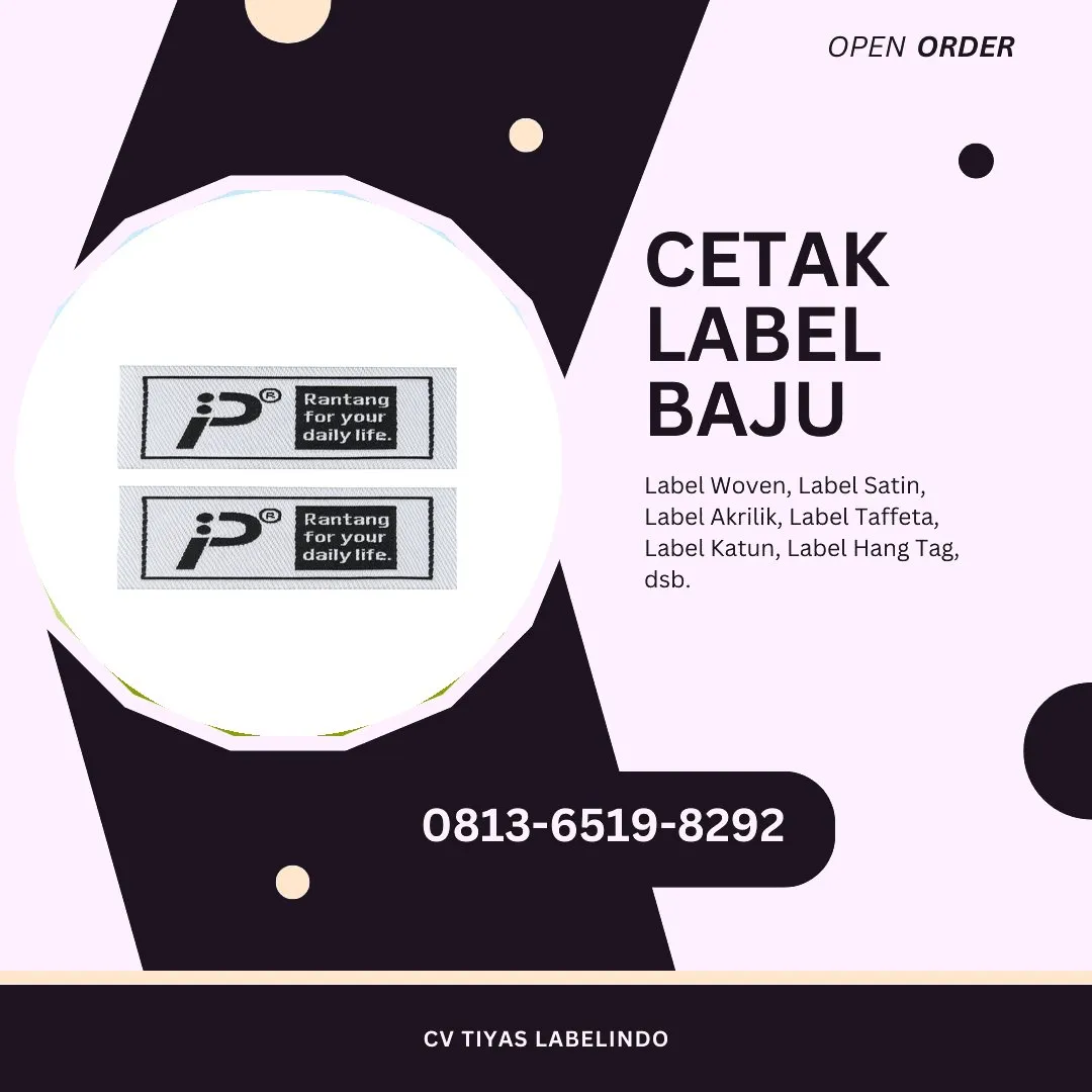 Cetak Label Baju Pesawaran, 0813-6519-8292 (WA)