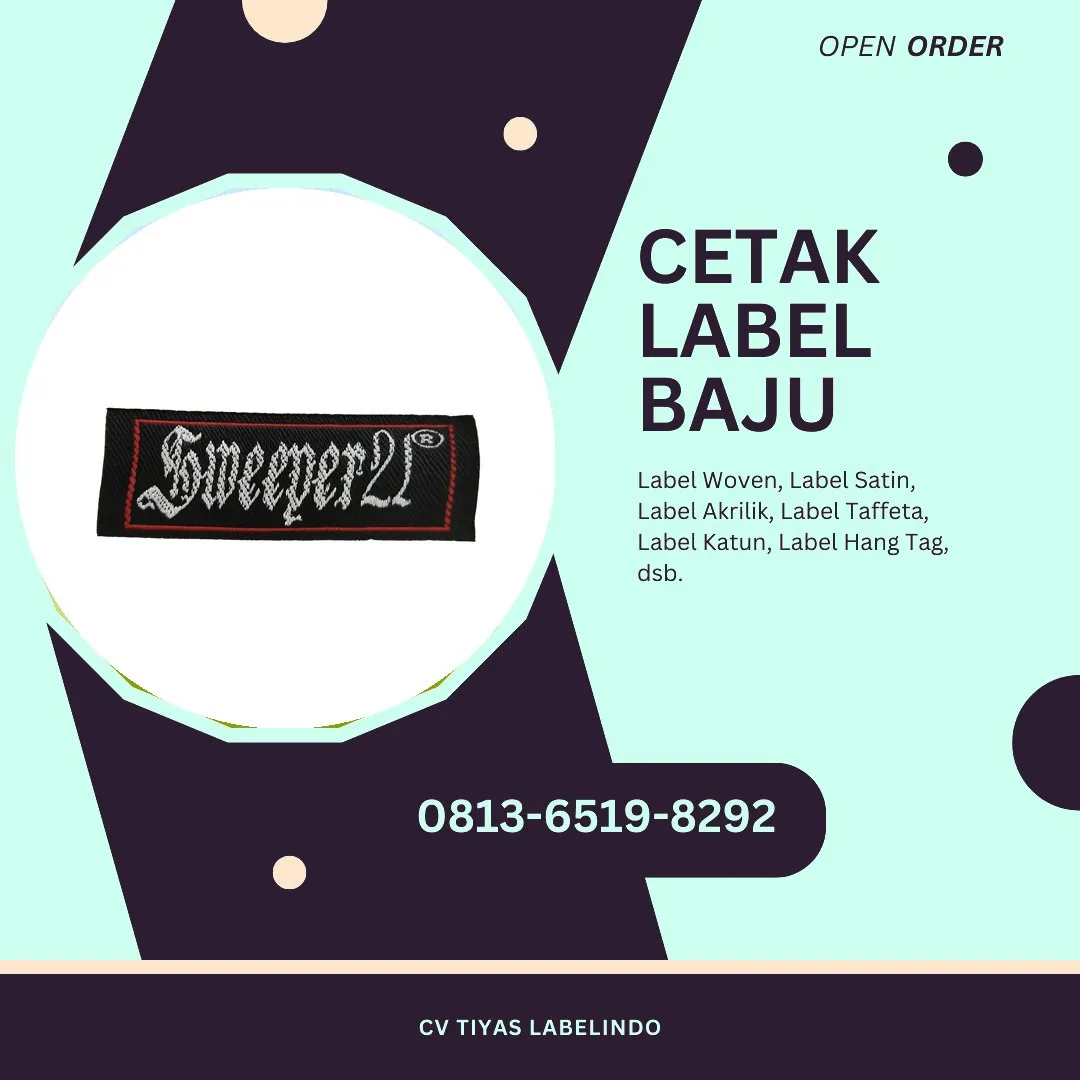 Cetak Label Baju Pesisir Barat, 0813-6519-8292 (WA)