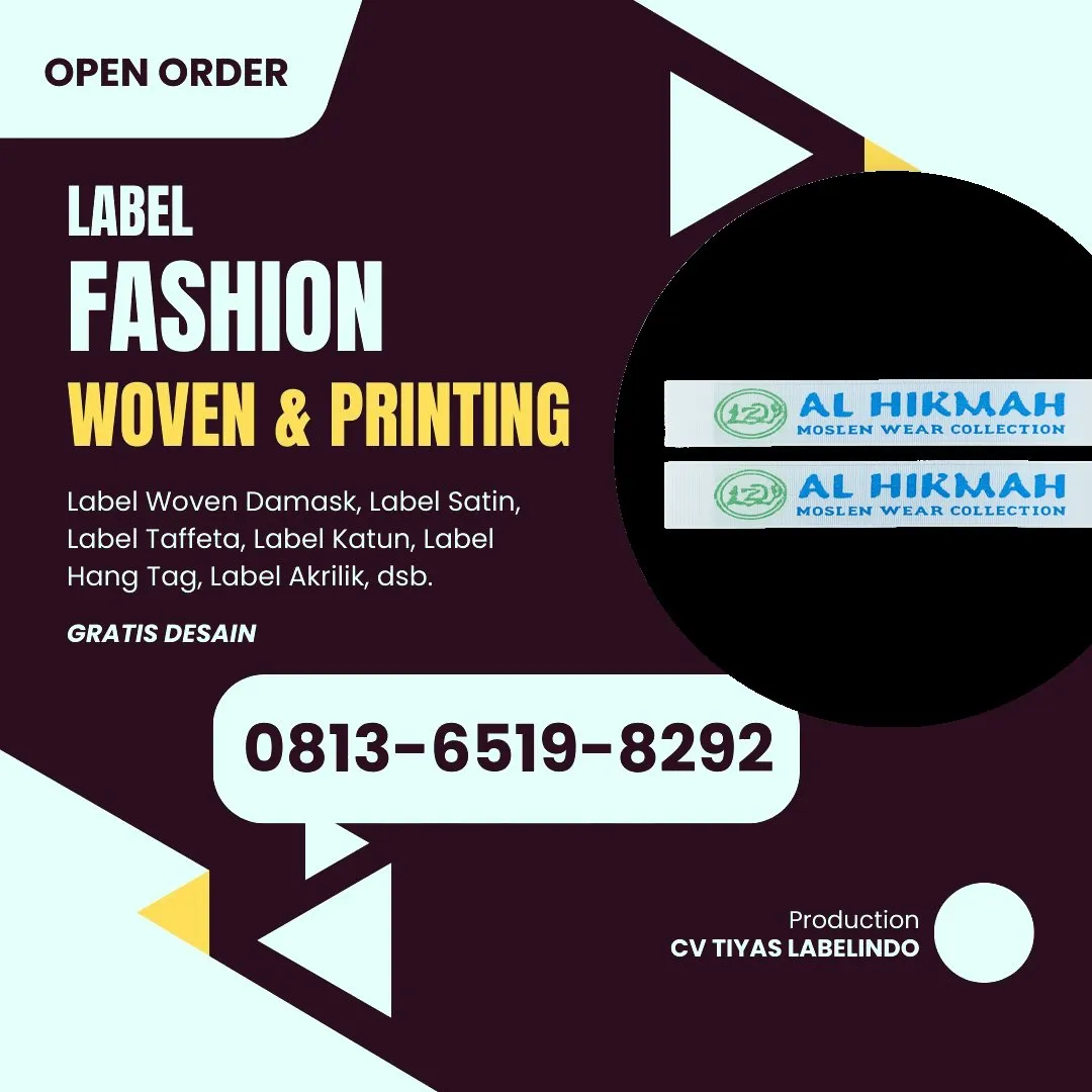 Cetak Label Baju di Pringsewu, Label Woven Pringsewu, Bikin Label Baju Pringsewu, Pembuatan Label Baju Pringsewu, Pesan Label Merk Baju Pringsewu Cetak Label Pringsewu, Label Baju Terdekat Pringsewu