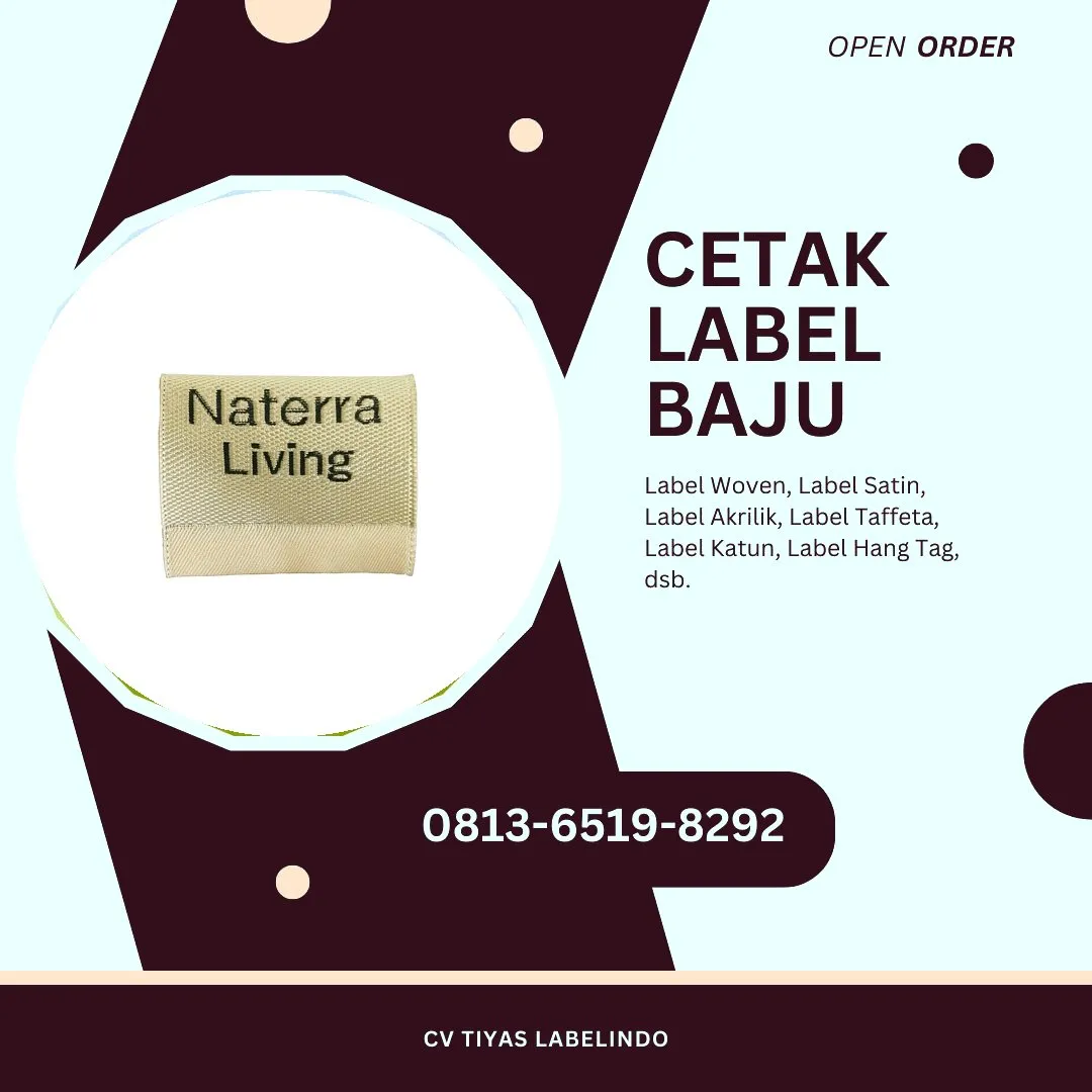 Cetak Label Baju Tanggamus, 0813-6519-8292 (WA)