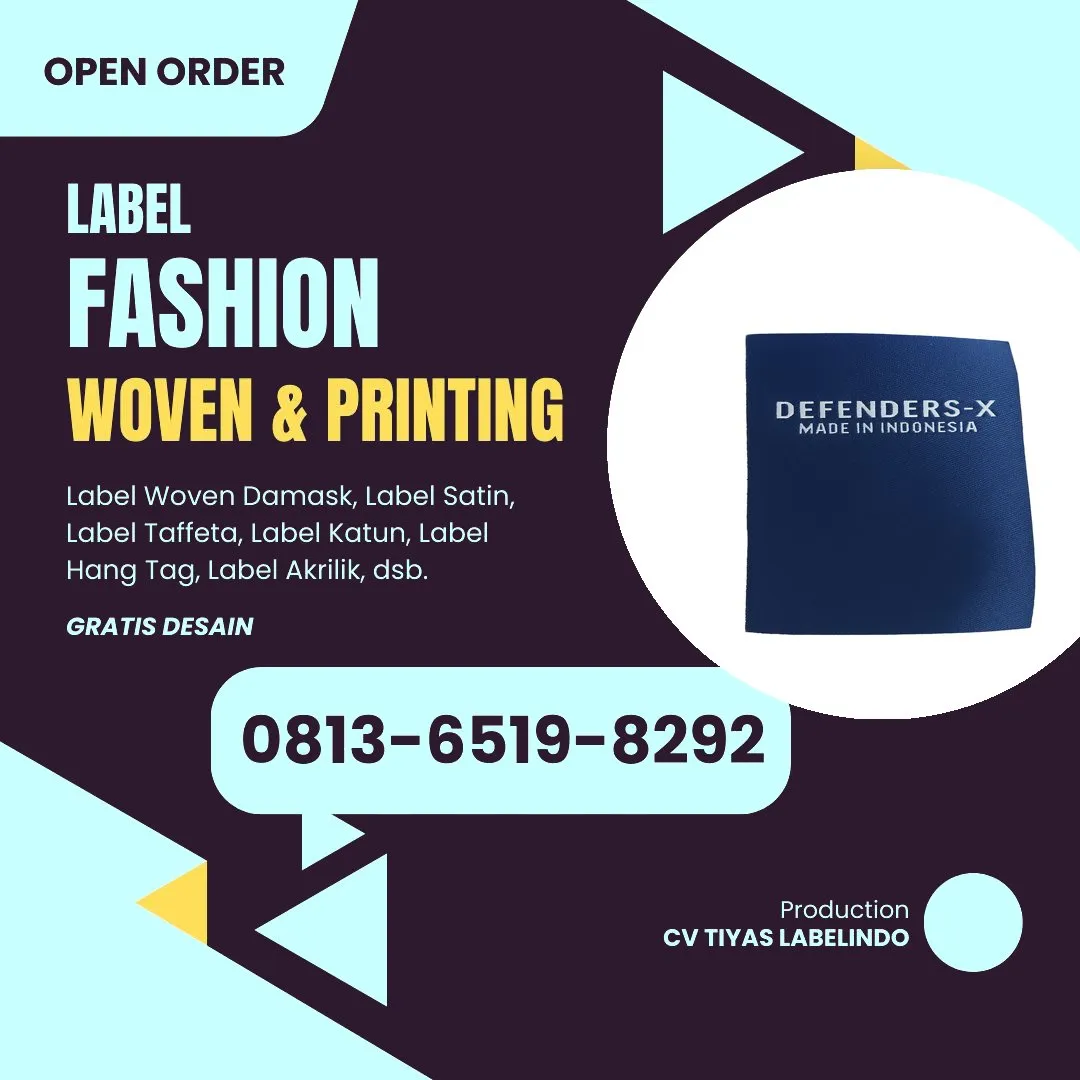 Cetak Label Baju di Way Kanan, Label Woven Way Kanan, Bikin Label Baju Way Kanan, Pembuatan Label Baju Way Kanan, Pesan Label Merk Baju Way Kanan Cetak Label Way Kanan, Label Baju Terdekat Way Kanan