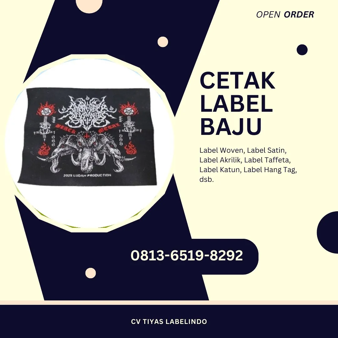 Cetak Label Baju Bandar Lampung, 0813-6519-8292 (WA)