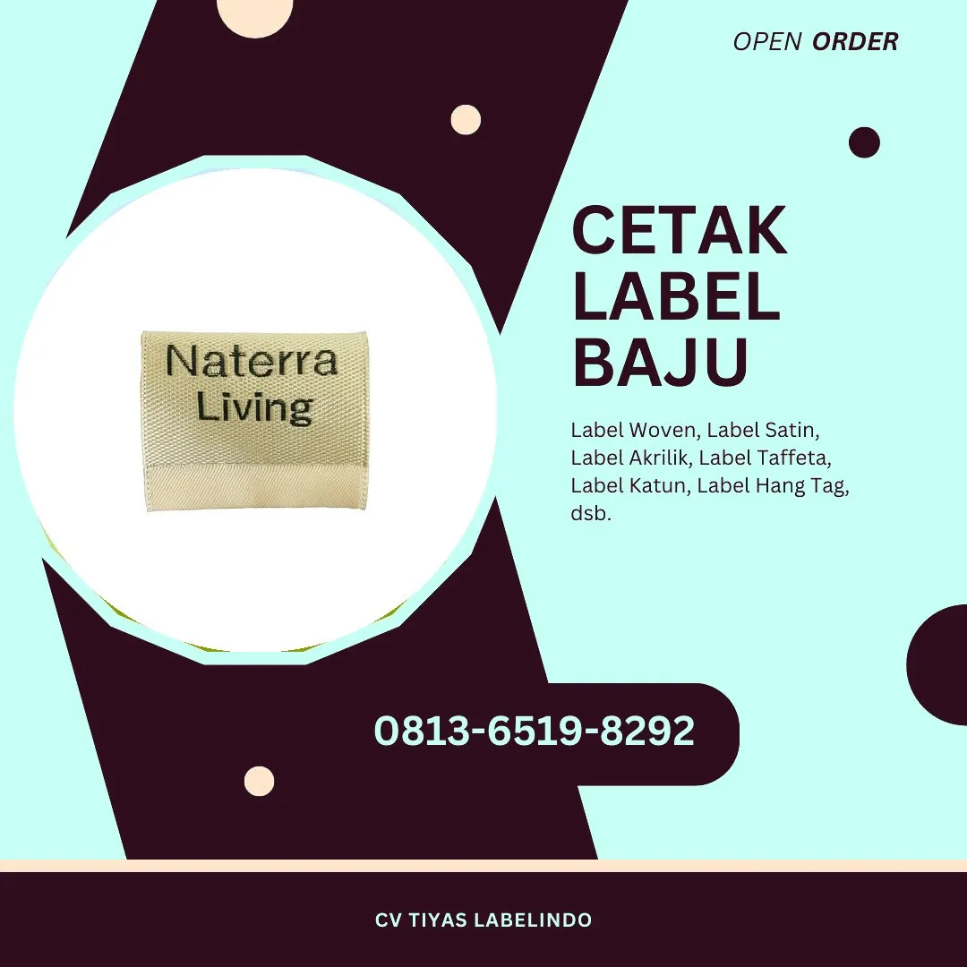 Cetak Label Baju Metro, 0813-6519-8292 (WA)