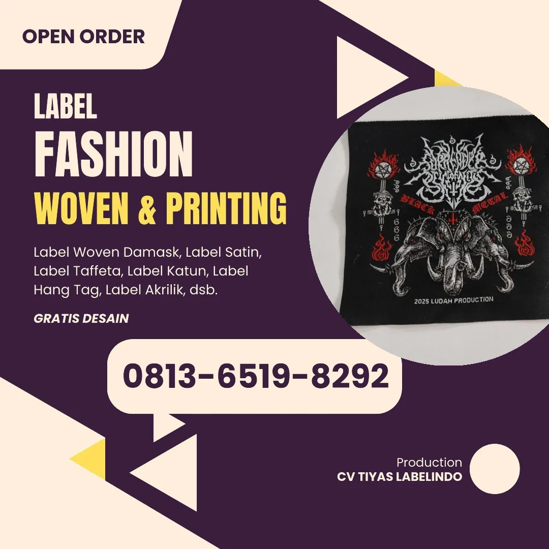 Cetak Label Baju di Metro, Label Woven Metro, Bikin Label Baju Metro, Pembuatan Label Baju Metro, Pesan Label Merk Baju Metro Cetak Label Metro, Label Baju Terdekat Metro