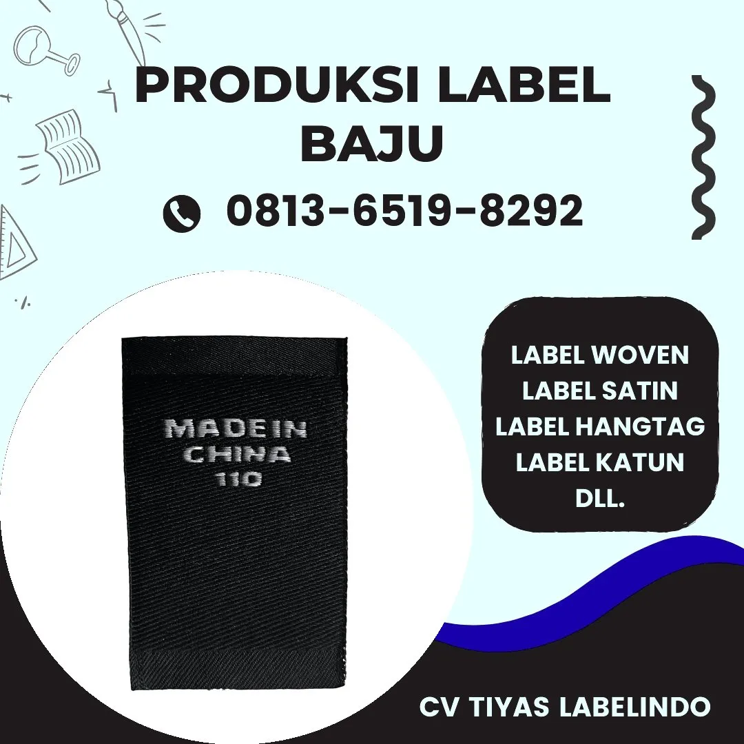 Cetak Label Baju di Buru, Label Woven Buru, Bikin Label Baju Buru, Pembuatan Label Baju Buru, Pesan Label Merk Baju Buru Cetak Label Buru, Label Baju Terdekat Buru