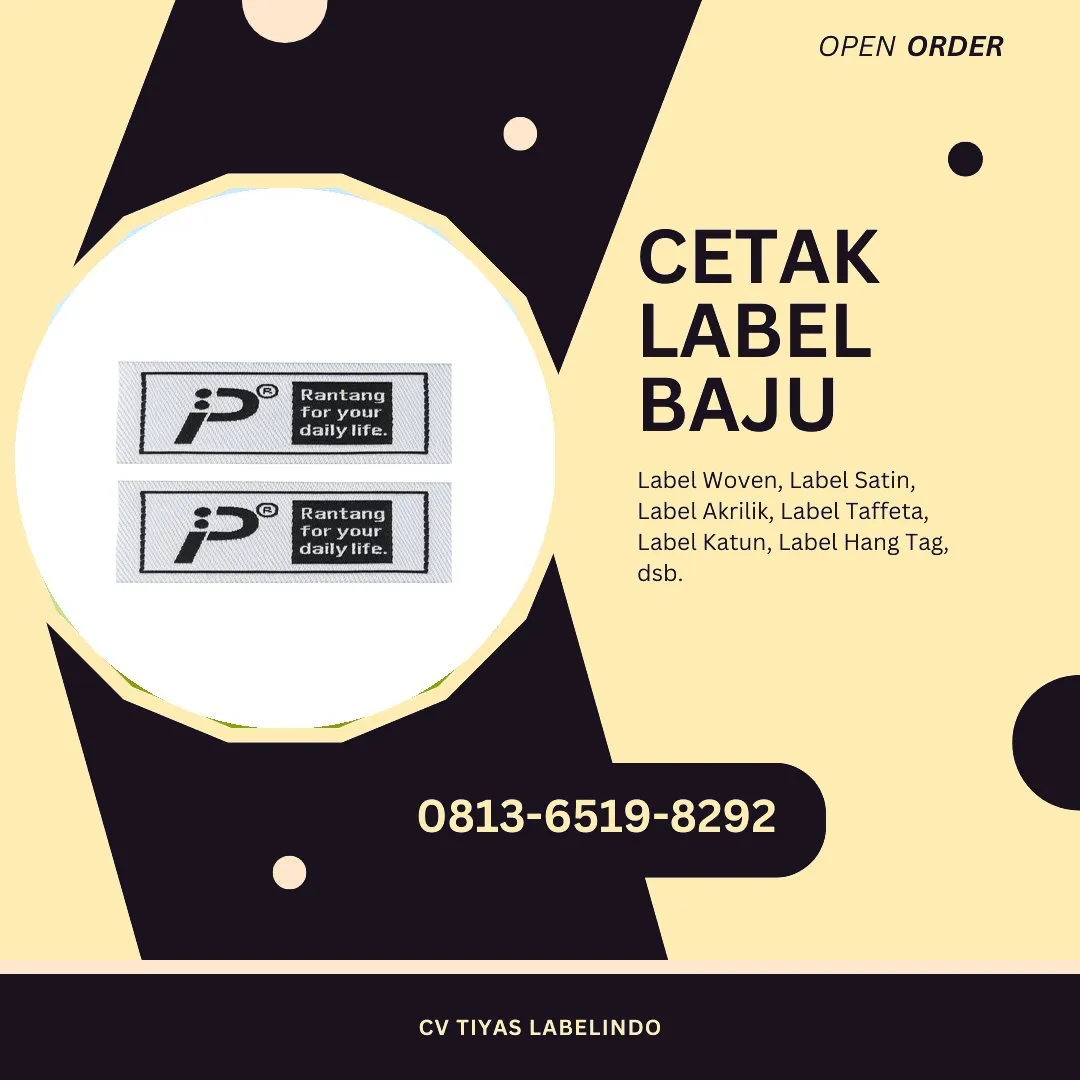 Cetak Label Baju Buru Selatan, 0813-6519-8292 (WA)