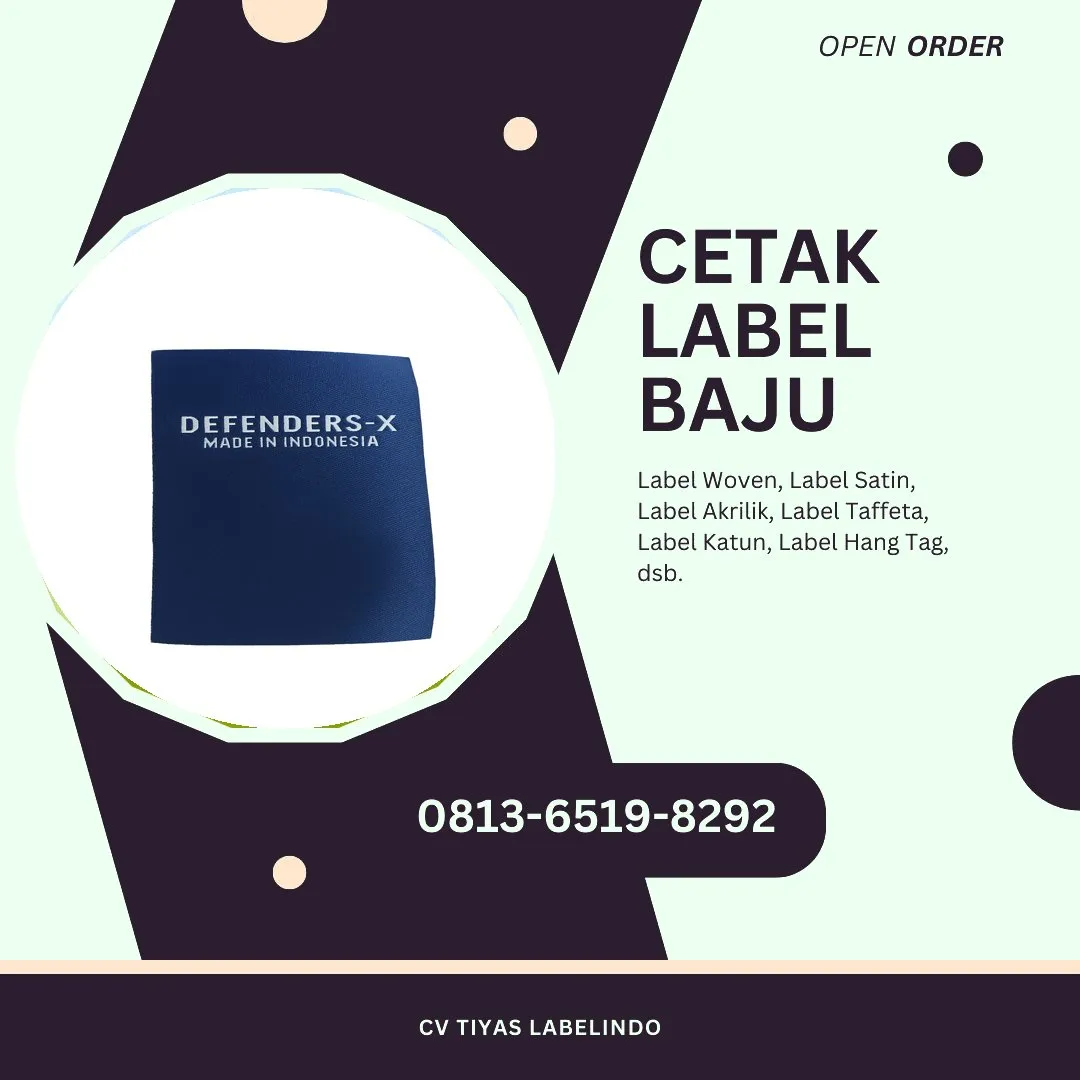 Cetak Label Baju Maluku Barat Daya, 0813-6519-8292 (WA)