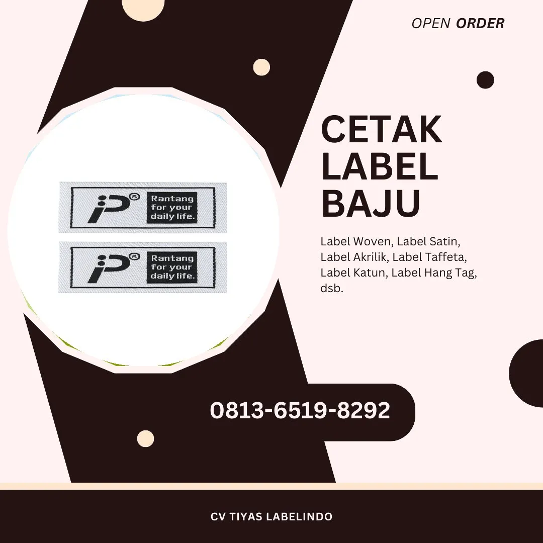 Cetak Label Baju Maluku Tengah, 0813-6519-8292 (WA)