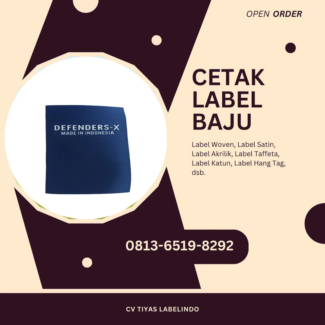 Cetak Label Baju Maluku Tenggara Barat, 0813-6519-8292 (WA)