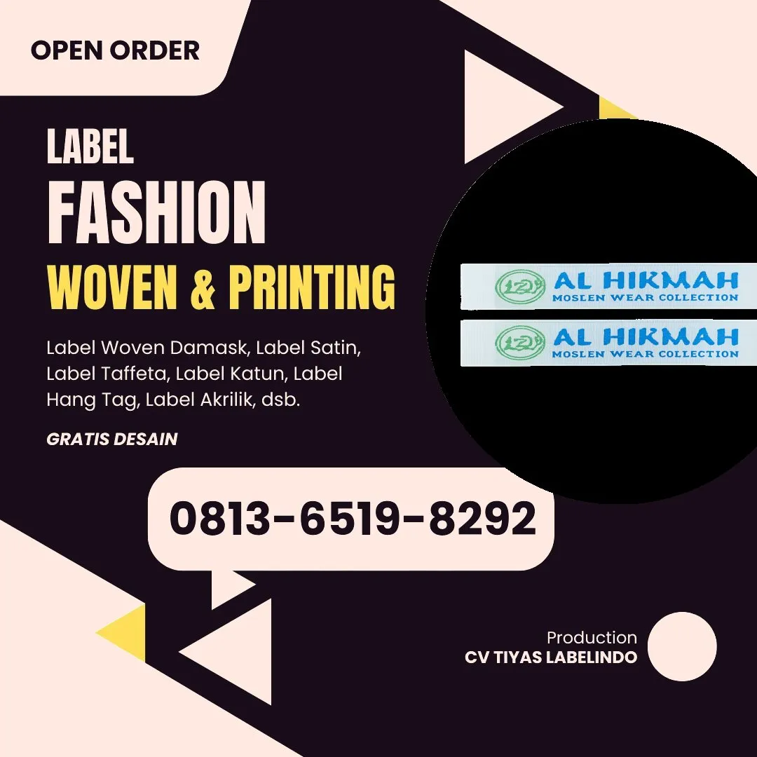 Cetak Label Baju di Seram Bagian Barat, Label Woven Seram Bagian Barat, Bikin Label Baju Seram Bagian Barat, Pembuatan Label Baju Seram Bagian Barat, Pesan Label Merk Baju Seram Bagian Barat Cetak Label Seram Bagian Barat, Label Baju Terdekat Seram Bagian Barat