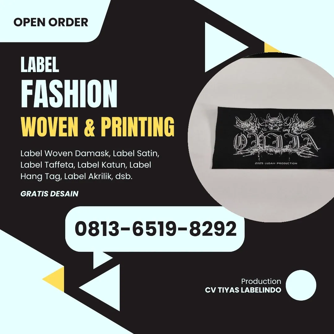 Cetak Label Baju di Ambon, Label Woven Ambon, Bikin Label Baju Ambon, Pembuatan Label Baju Ambon, Pesan Label Merk Baju Ambon Cetak Label Ambon, Label Baju Terdekat Ambon