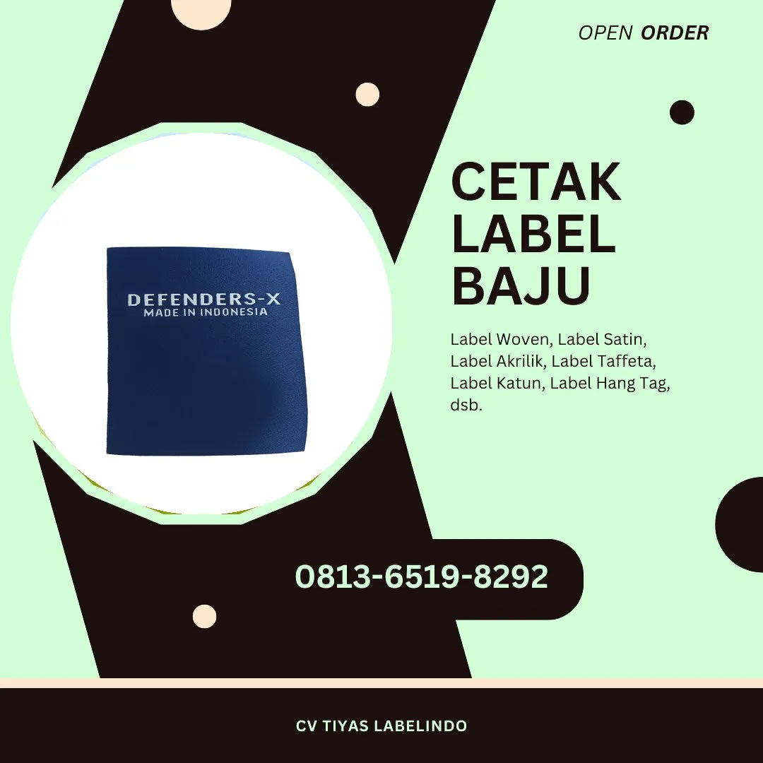 Cetak Label Baju Halmahera Barat, 0813-6519-8292 (WA)