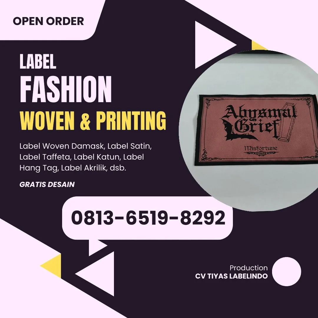 Cetak Label Baju di Halmahera Barat, Label Woven Halmahera Barat, Bikin Label Baju Halmahera Barat, Pembuatan Label Baju Halmahera Barat, Pesan Label Merk Baju Halmahera Barat Cetak Label Halmahera Barat, Label Baju Terdekat Halmahera Barat