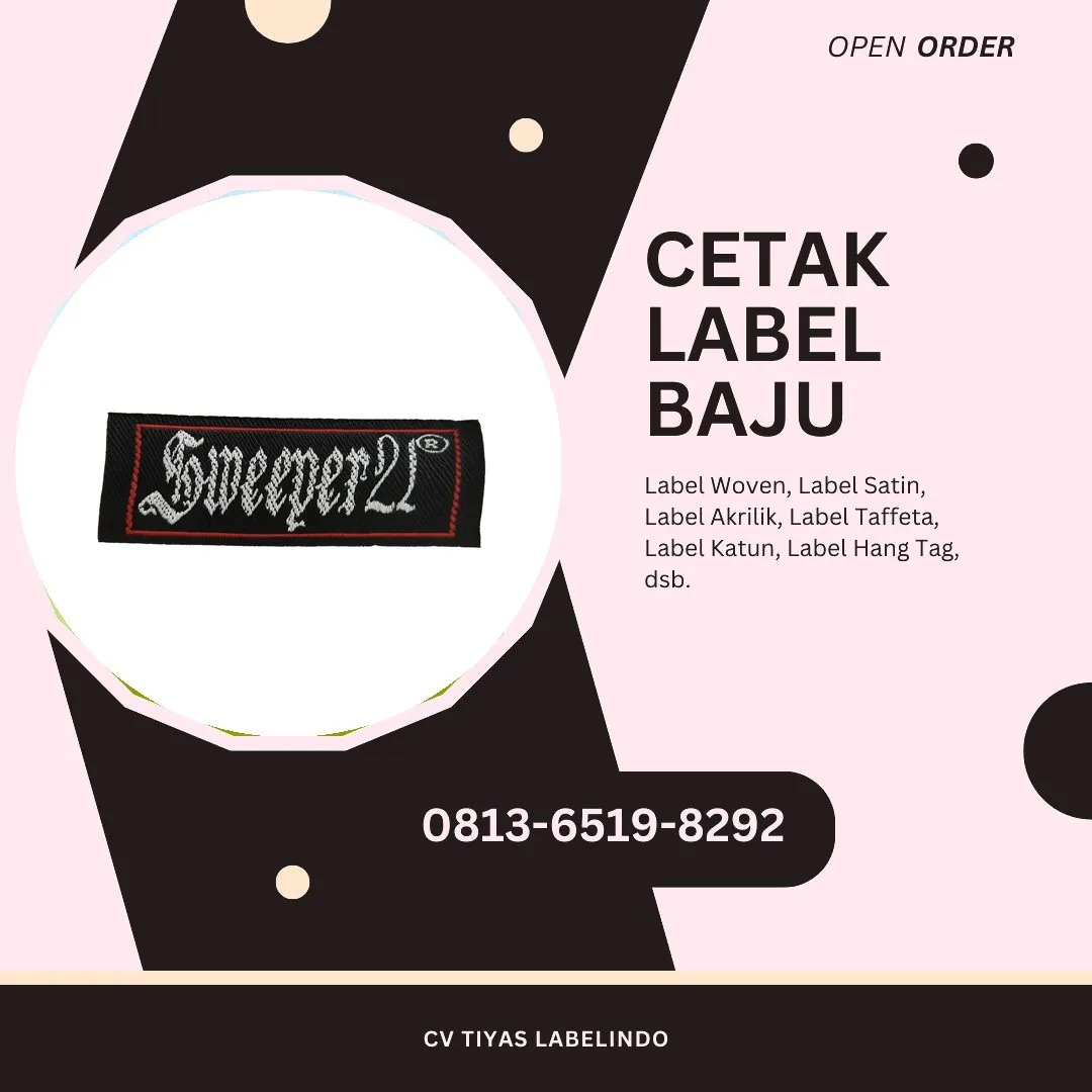 Cetak Label Baju Halmahera Selatan, 0813-6519-8292 (WA)