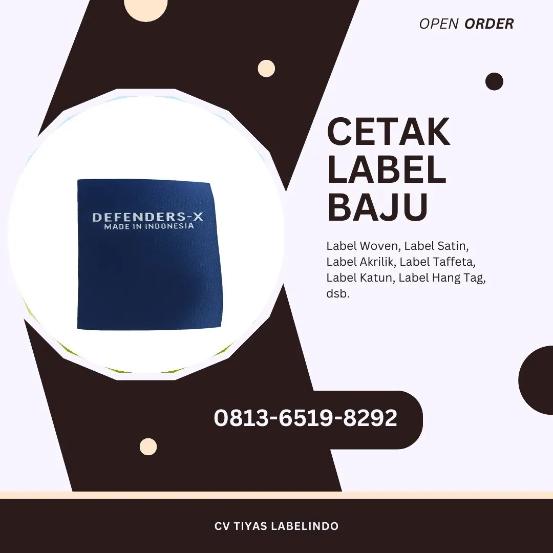 Cetak Label Baju Halmahera Tengah, 0813-6519-8292 (WA)